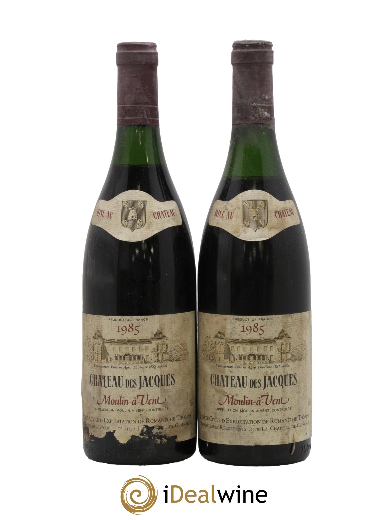 Moulin-à-Vent Château Des Jacques J.P Thorins 1985 - Lot de 2 bouteilles - 0