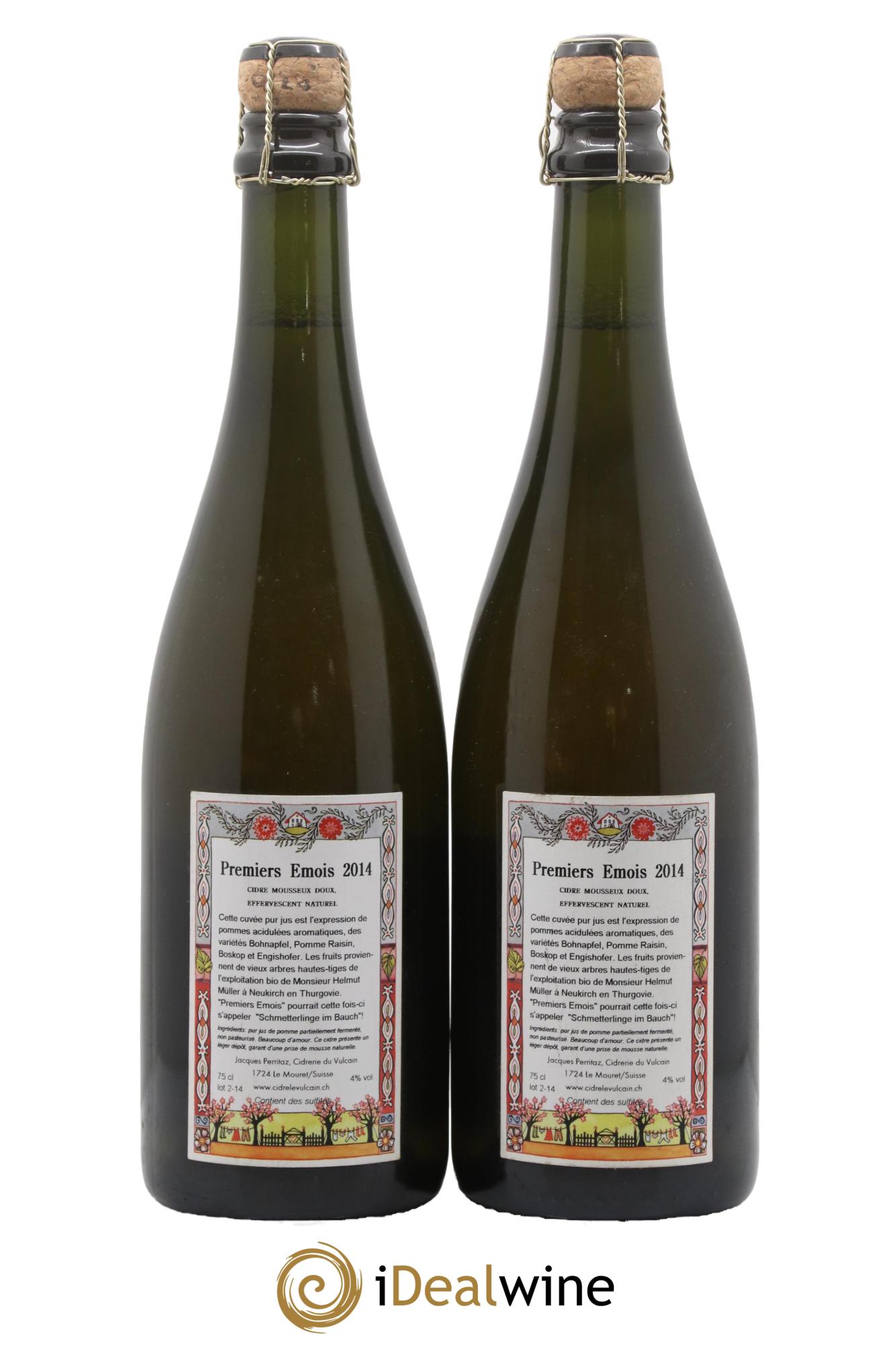 Cidre Premiers Emois Cidrerie du Vulcain 2014 - Lotto di 2 bottiglie - 1