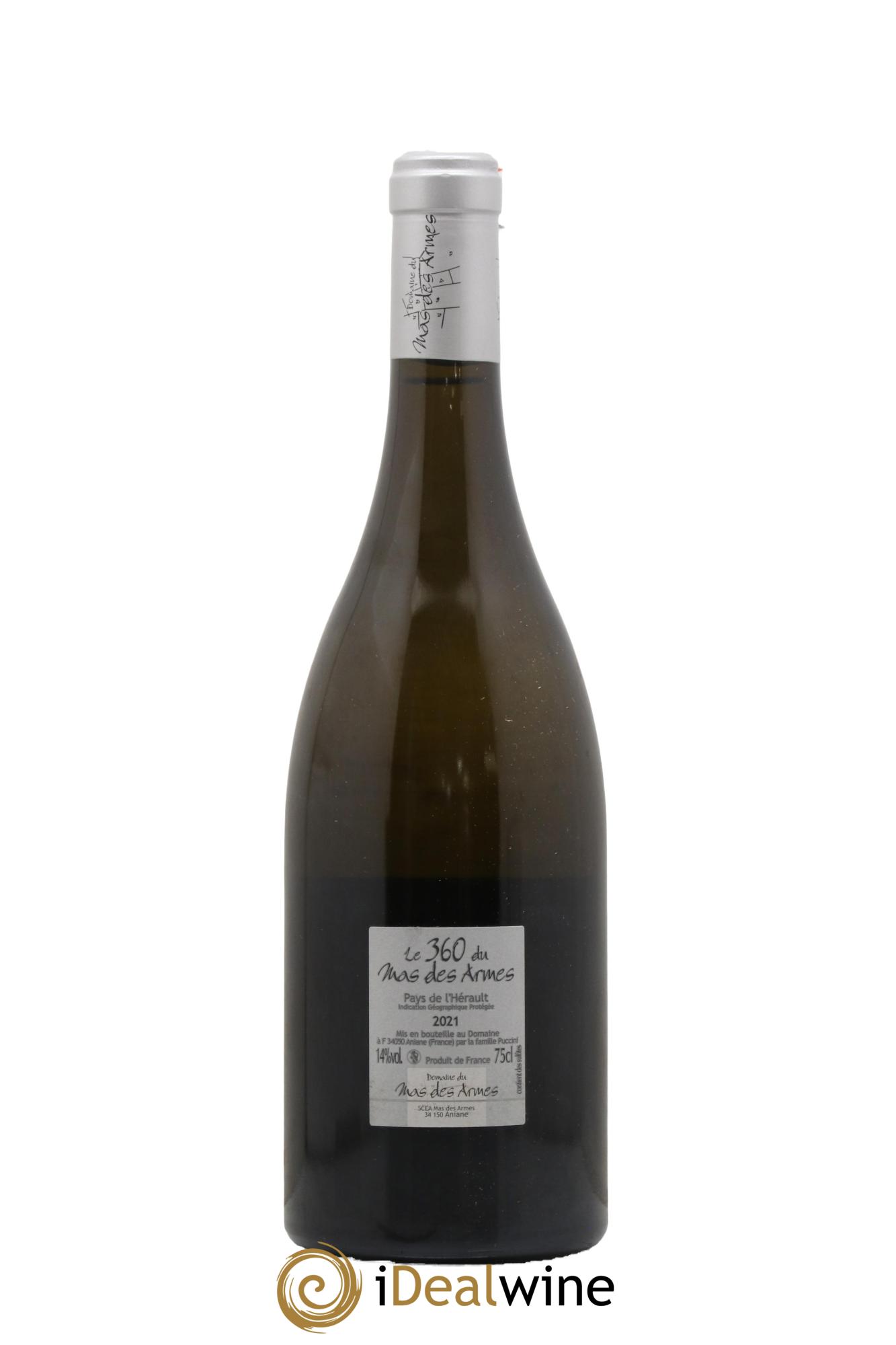 IGP Pays d'Hérault (Vin de Pays de l'Hérault) Cuvée 360 Mas des Armes 2021 - Lot de 1 bouteille - 1