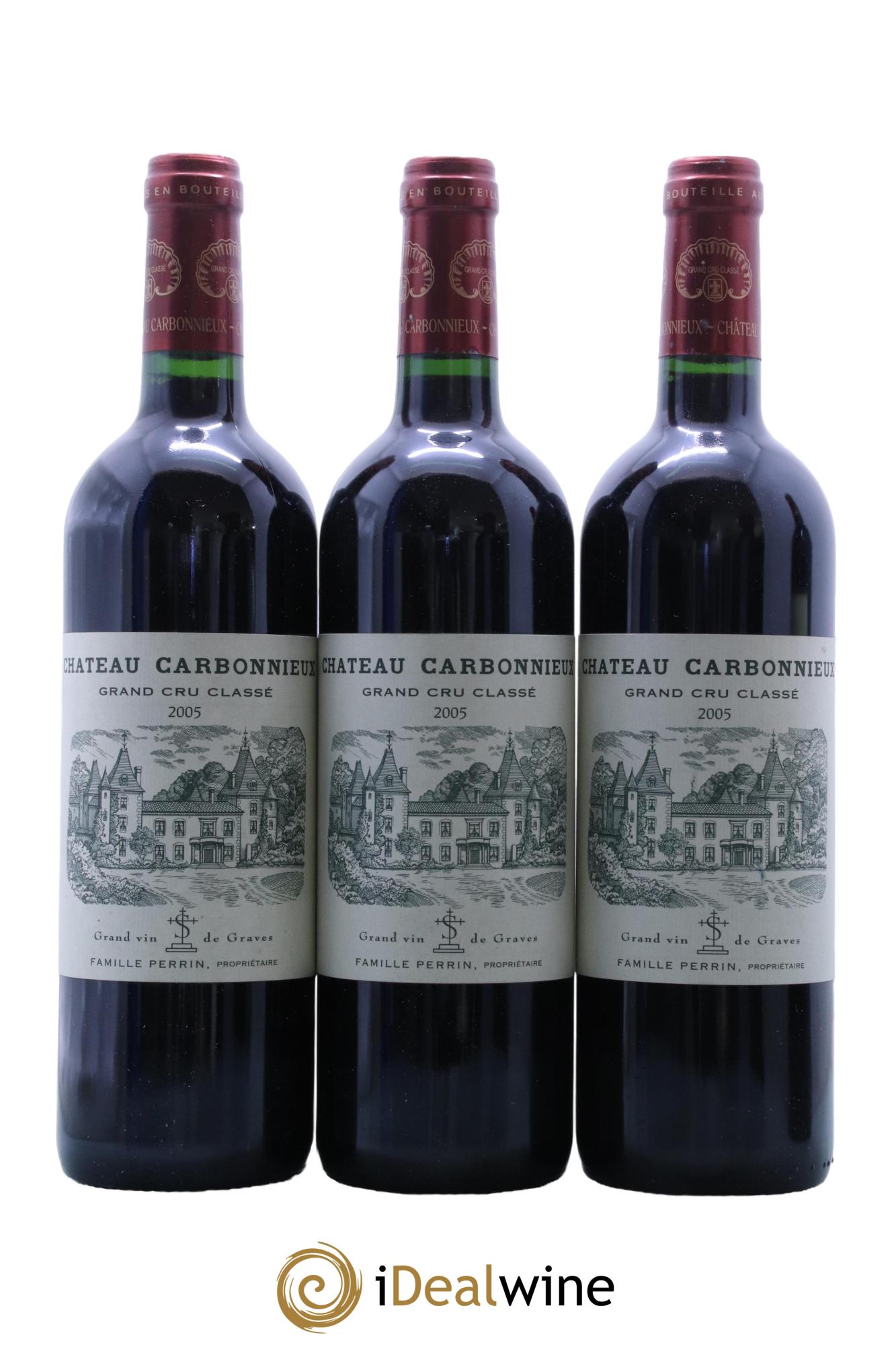 Château Carbonnieux Cru Classé de Graves 2005 - Lot de 3 bouteilles - 0