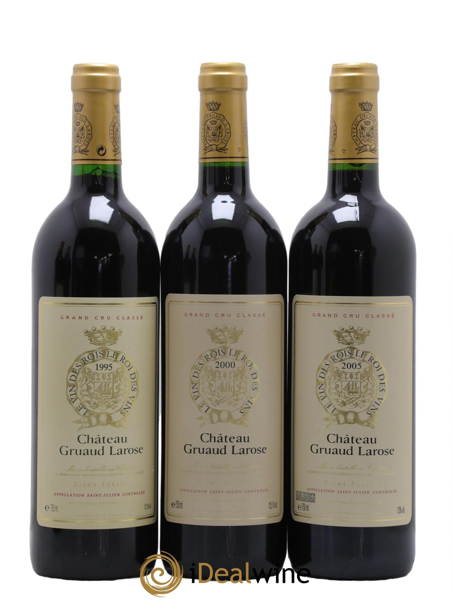 Château Gruaud Larose 2ème Grand Cru Classé Coffret 1995 2000 2005 2010 2015 - Lot de 5 bouteilles - 1