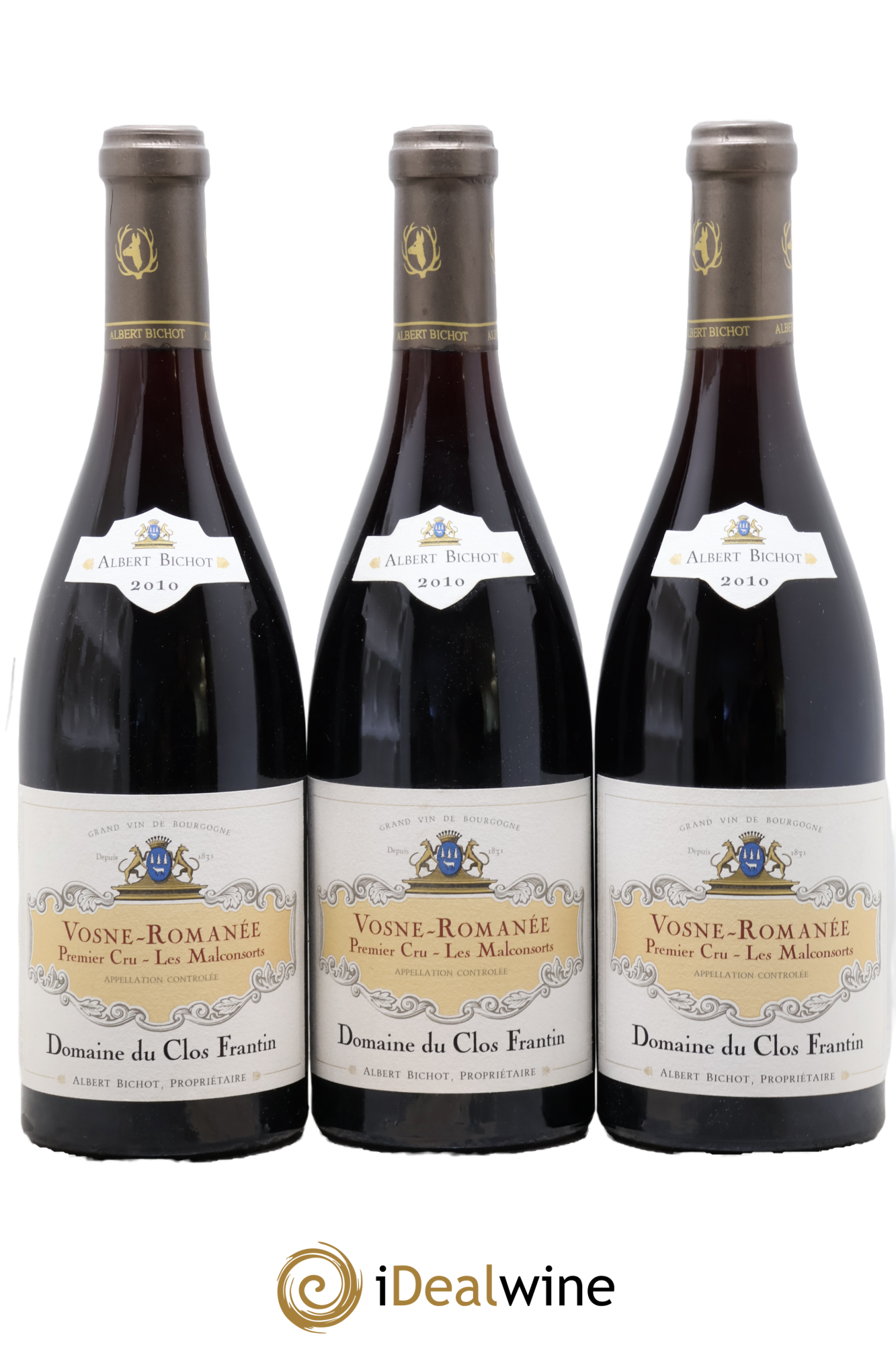 Vosne-Romanée 1er Cru Les Malconsorts Clos Frantin - Albert Bichot 2010 - Lot de 3 bouteilles - 0