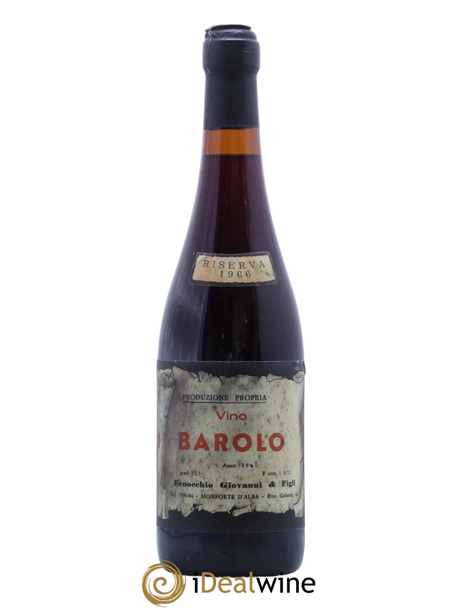 Barolo Riserva Fenocchio Giovanni 1966 - Posten von 1 Flasche - 0