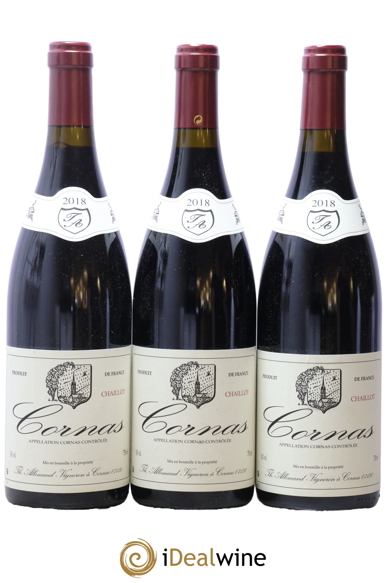 Cornas Chaillot Thierry Allemand 2018 - Lot de 3 bouteilles - 0