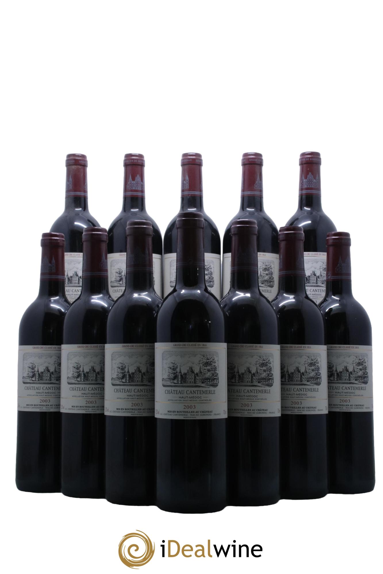Château Cantemerle 5ème Grand Cru Classé 2003 - Lot de 12 bouteilles - 0
