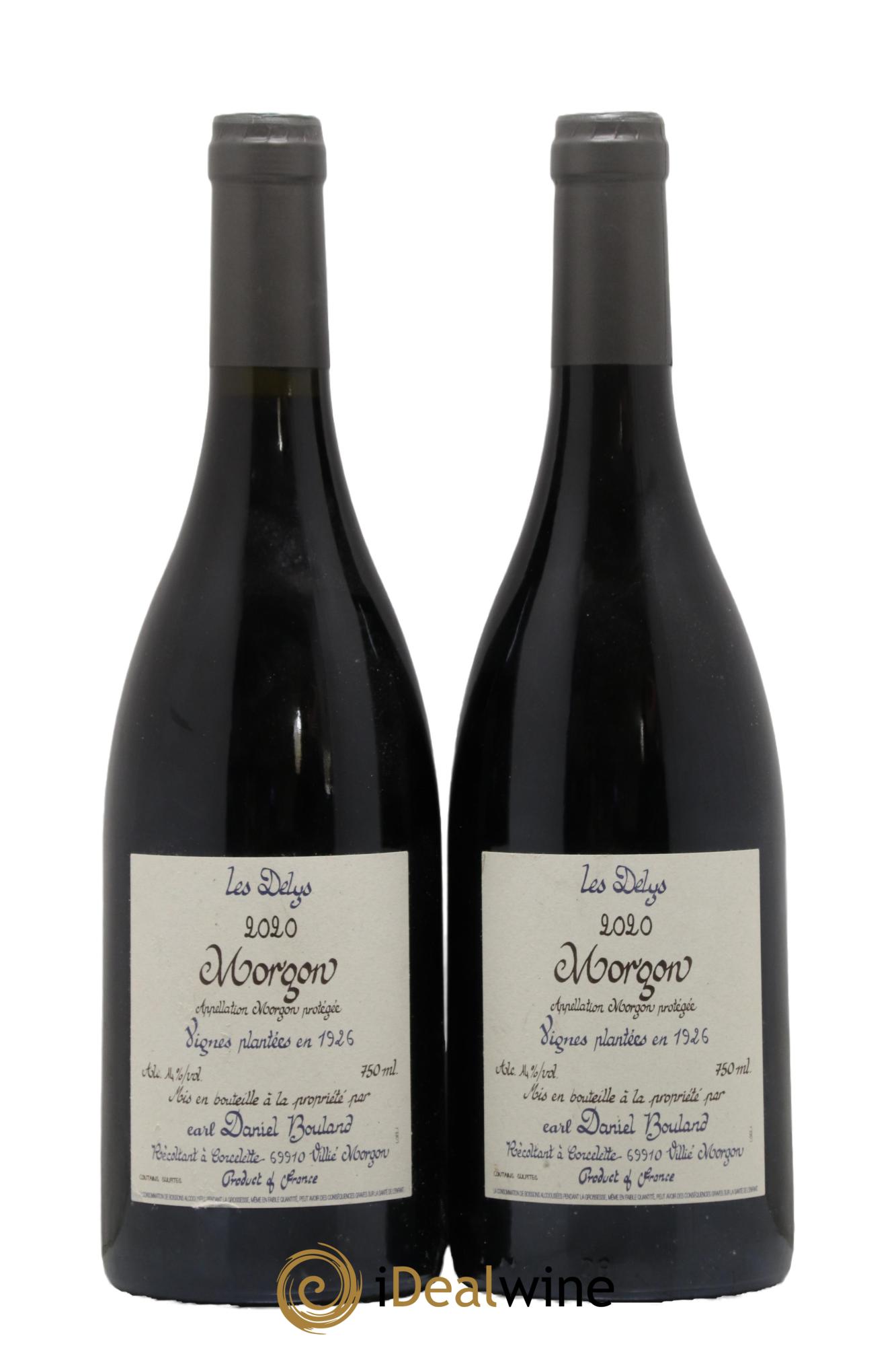 Morgon Les Delys Vielles Vignes de 1926 Daniel Bouland (Domaine) 2020 - Lotto di 2 bottiglie - 0