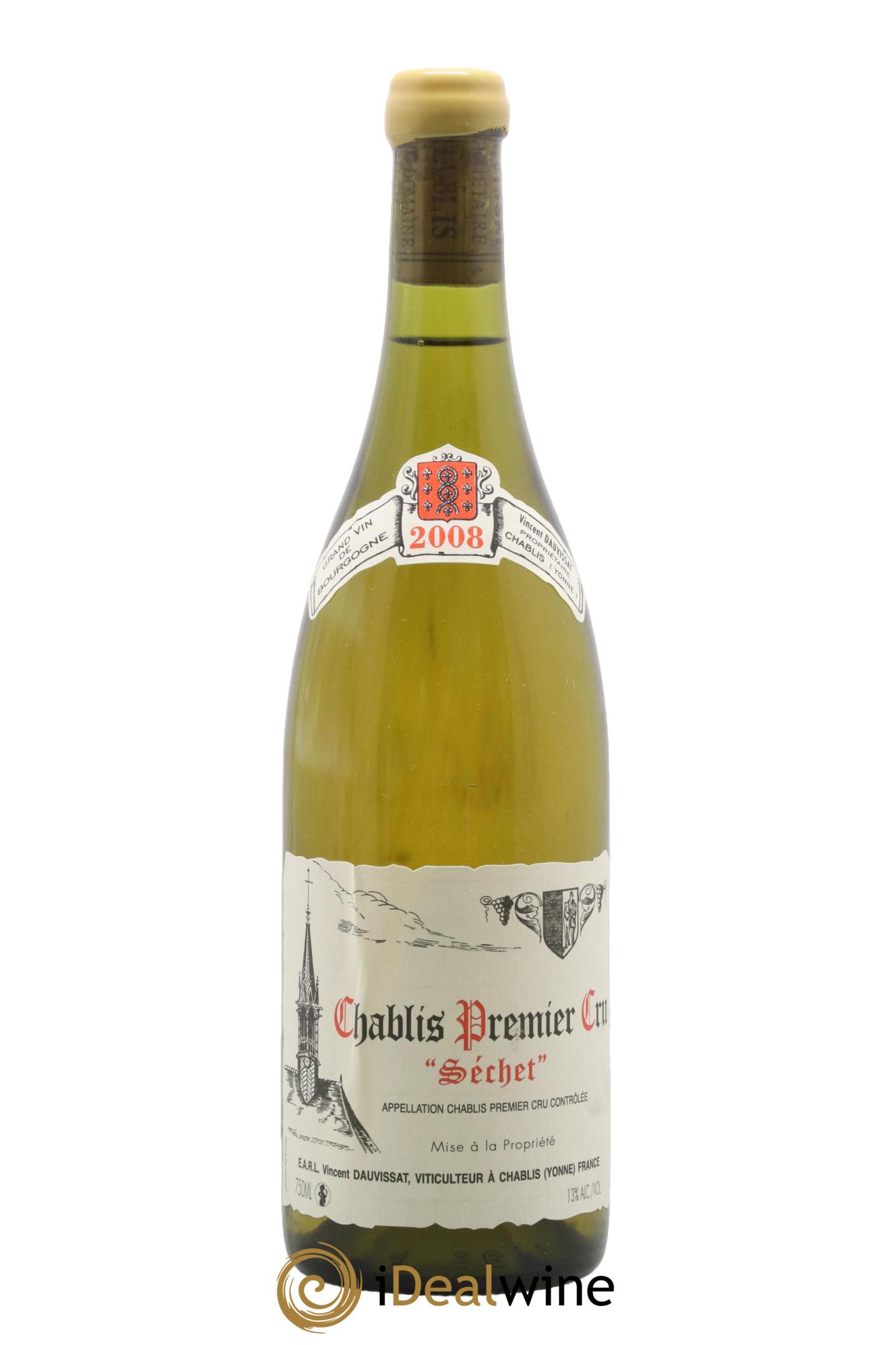 Chablis 1er Cru Séchet Vincent Dauvissat (Domaine) 2008 - Lot de 1 bouteille - 0