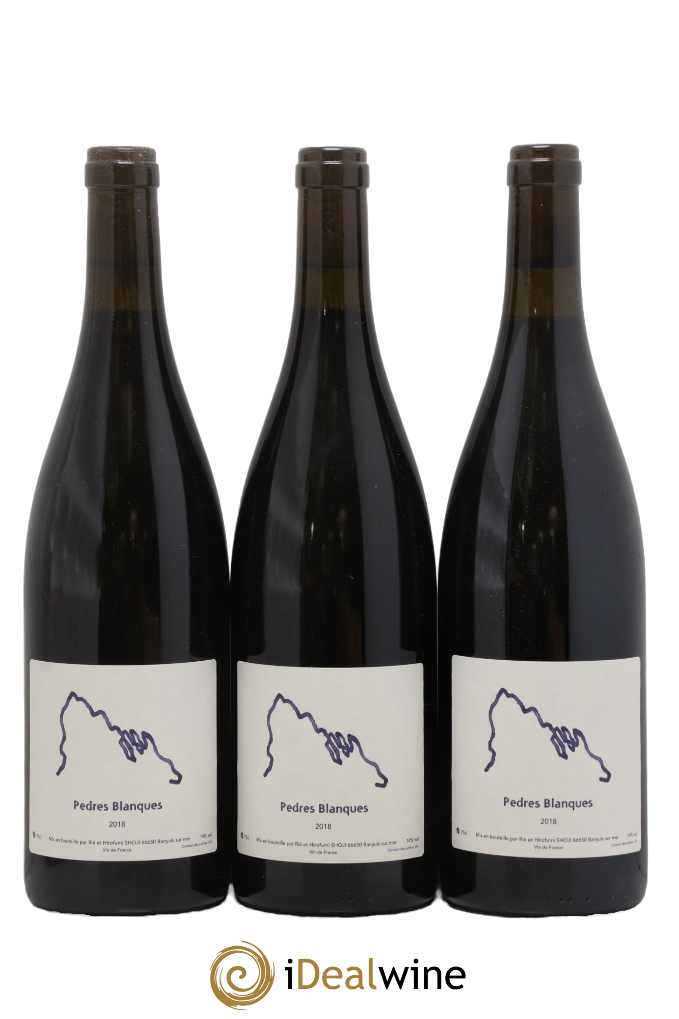 Vin de France Pedres Blanques Rié et Hirofumi Shoji 2018 - Lot of 3 bottles - 0