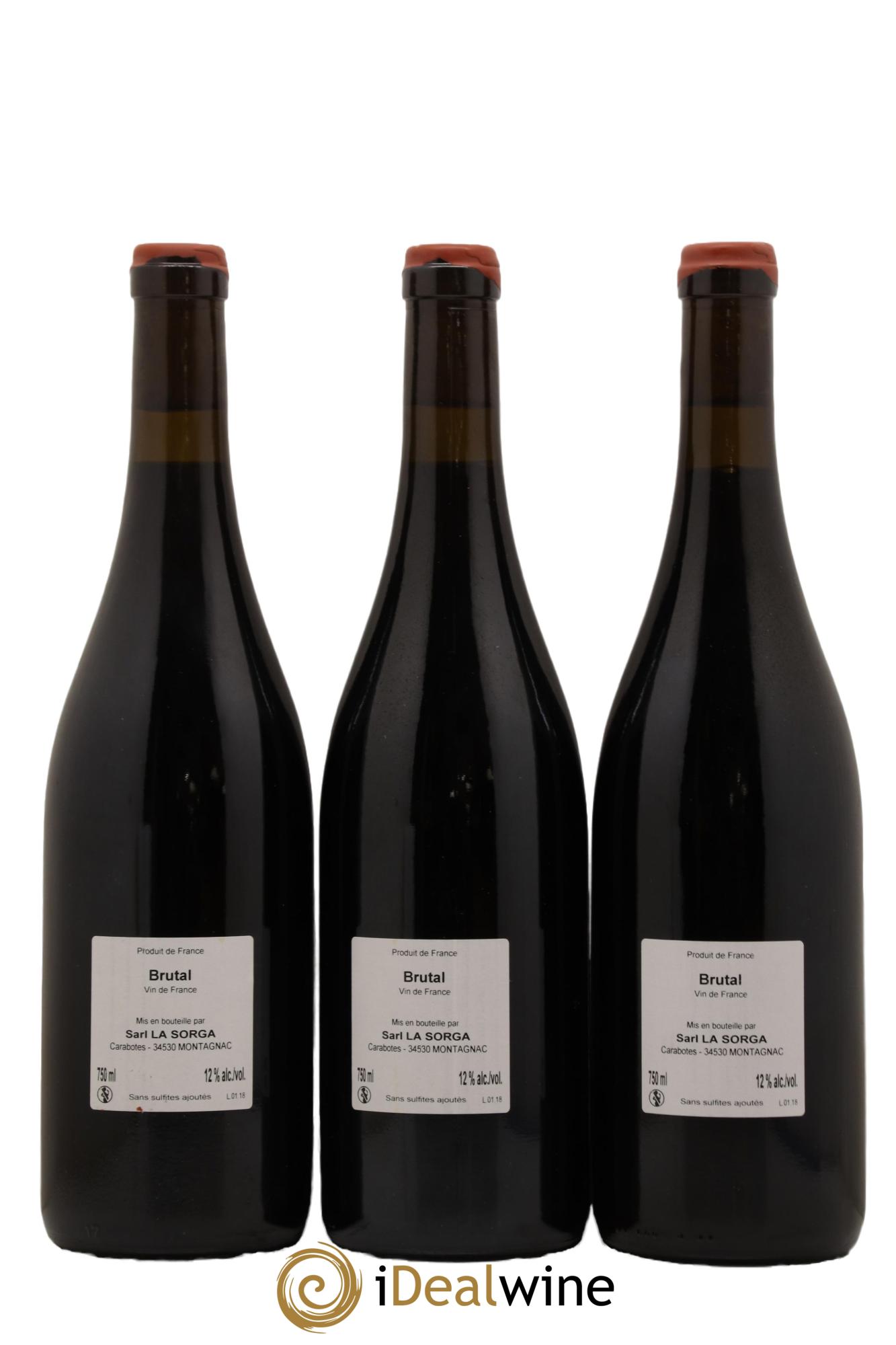 Vin de France Brutal La Sorga Anthony Tortul 2018 - Lot de 3 bouteilles - 1
