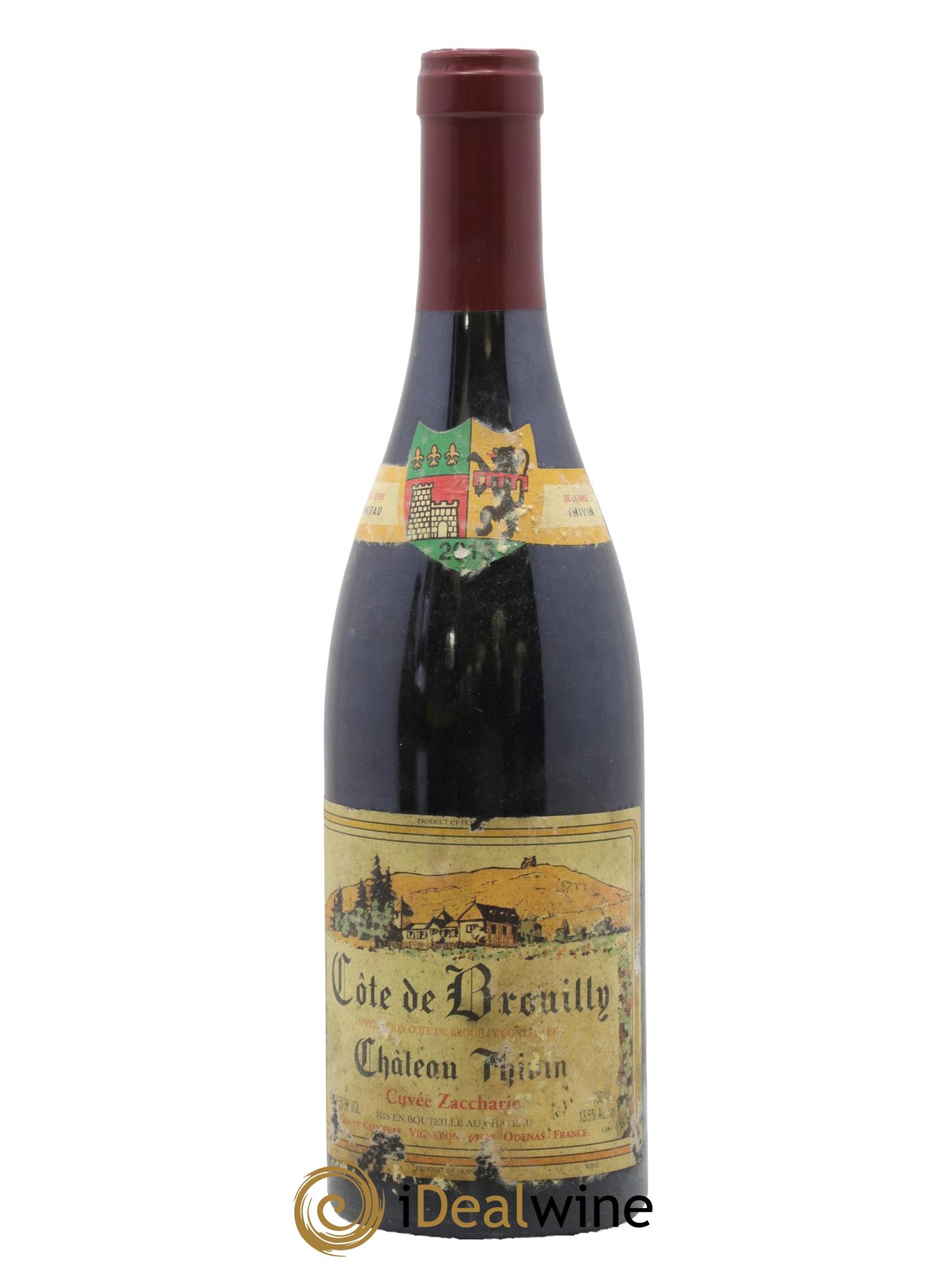 Côte de Brouilly Cuvée Zaccharie Château Thivin 2015 - Lot de 1 bouteille - 0