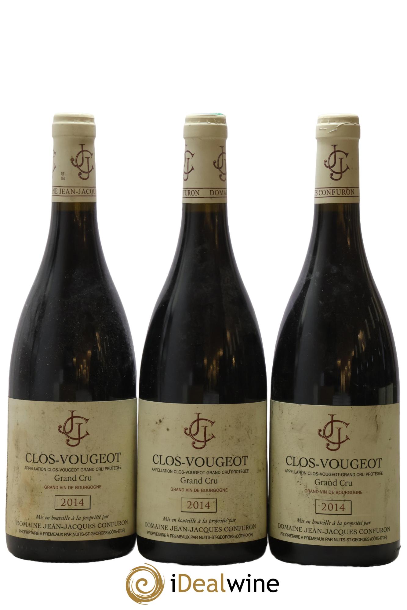 Clos de Vougeot Grand Cru Jean-Jacques Confuron 2014 - Lot de 3 bouteilles - 0