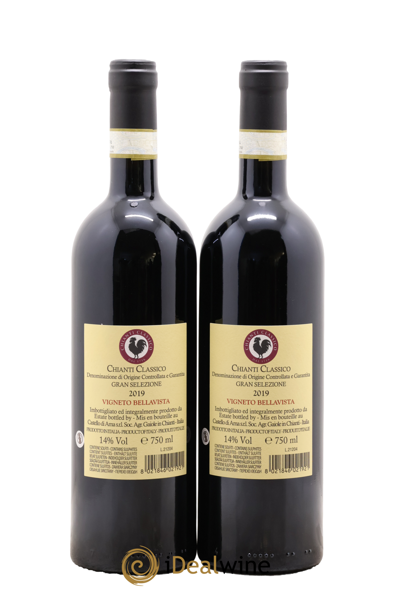 Chianti Classico DOCG Gran Selezione Vigneto Bellavista Castello di Ama 2019 - Lot de 2 bouteilles - 1