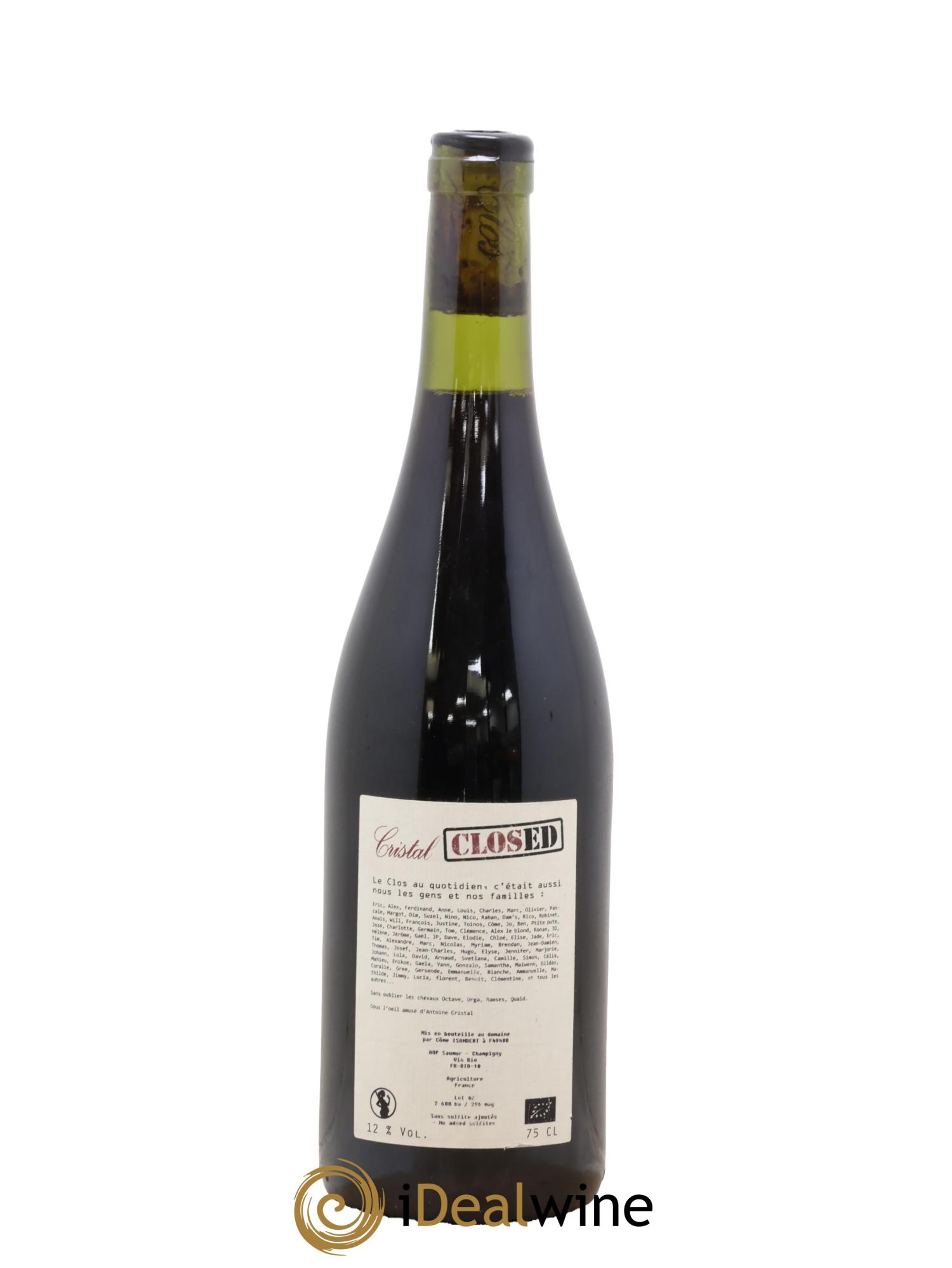 Saumur-Champigny Les Murs Clos Cristal (Domaine) 2015 - Lot de 1 bouteille - 1