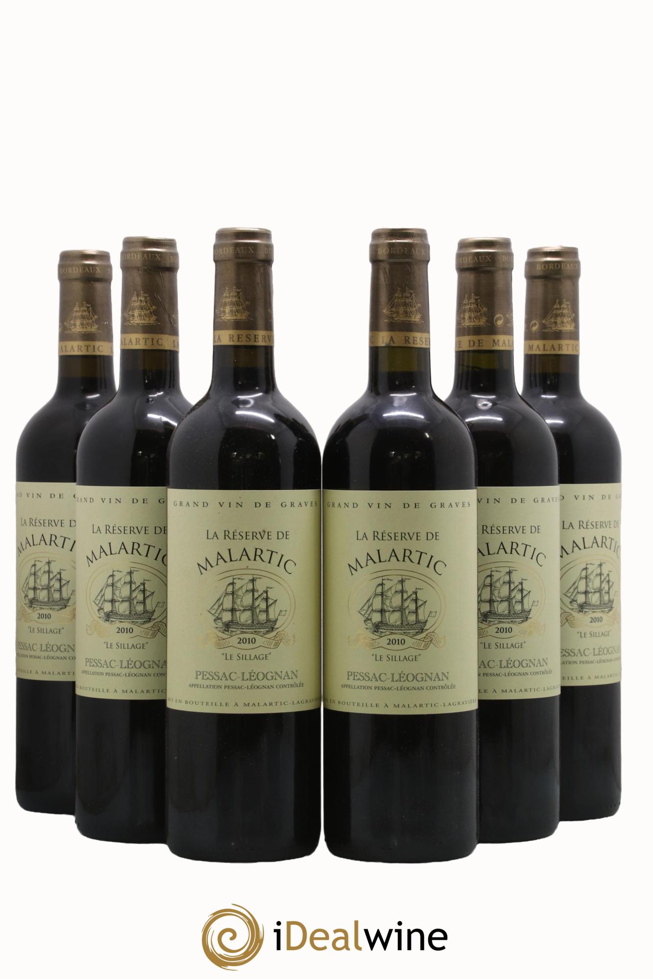 Pessac-Léognan La Réserve De Malartic 2010 - Lot of 6 bottles - 0