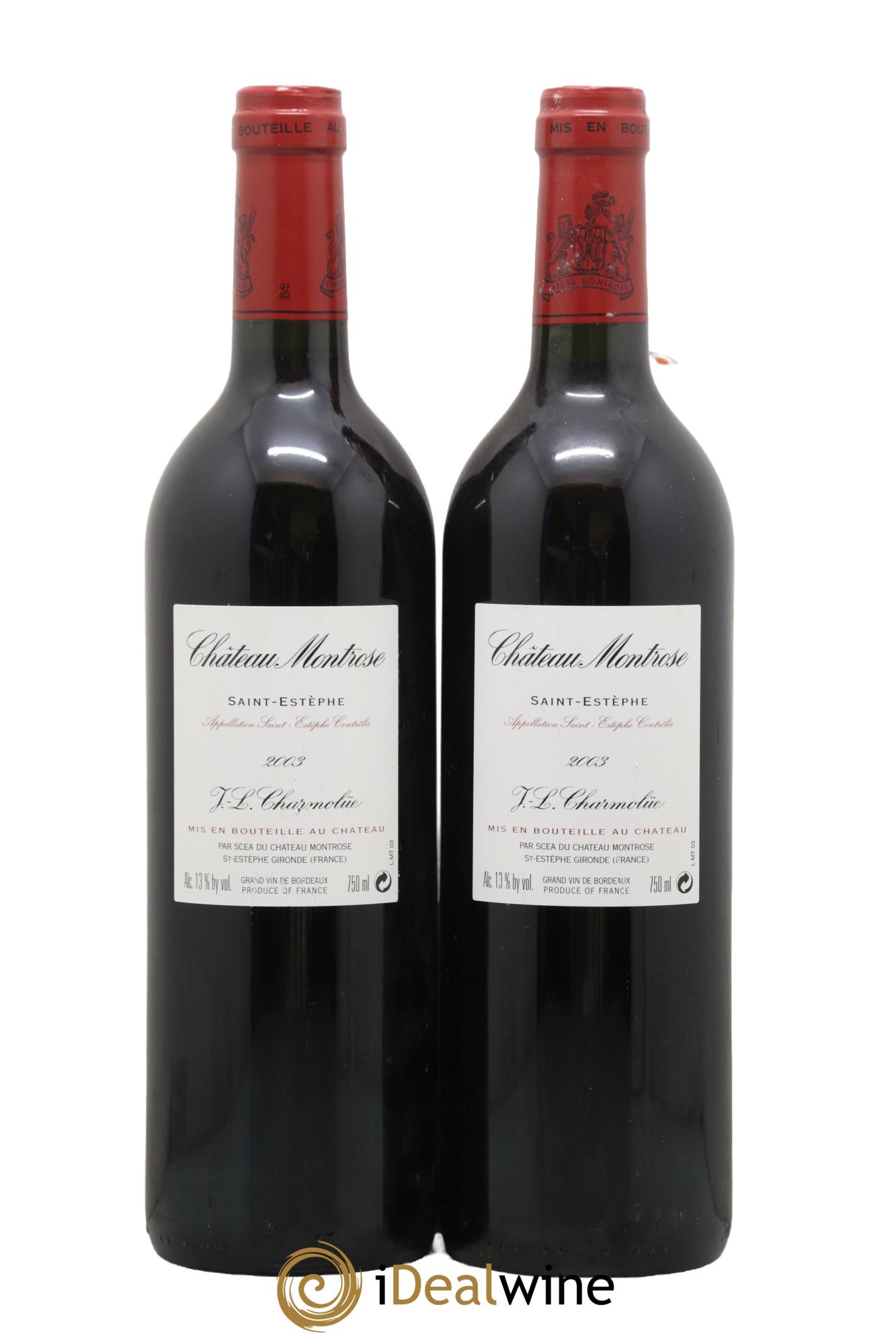 Château Montrose 2ème Grand Cru Classé 2003 - Lot de 2 bouteilles - 1