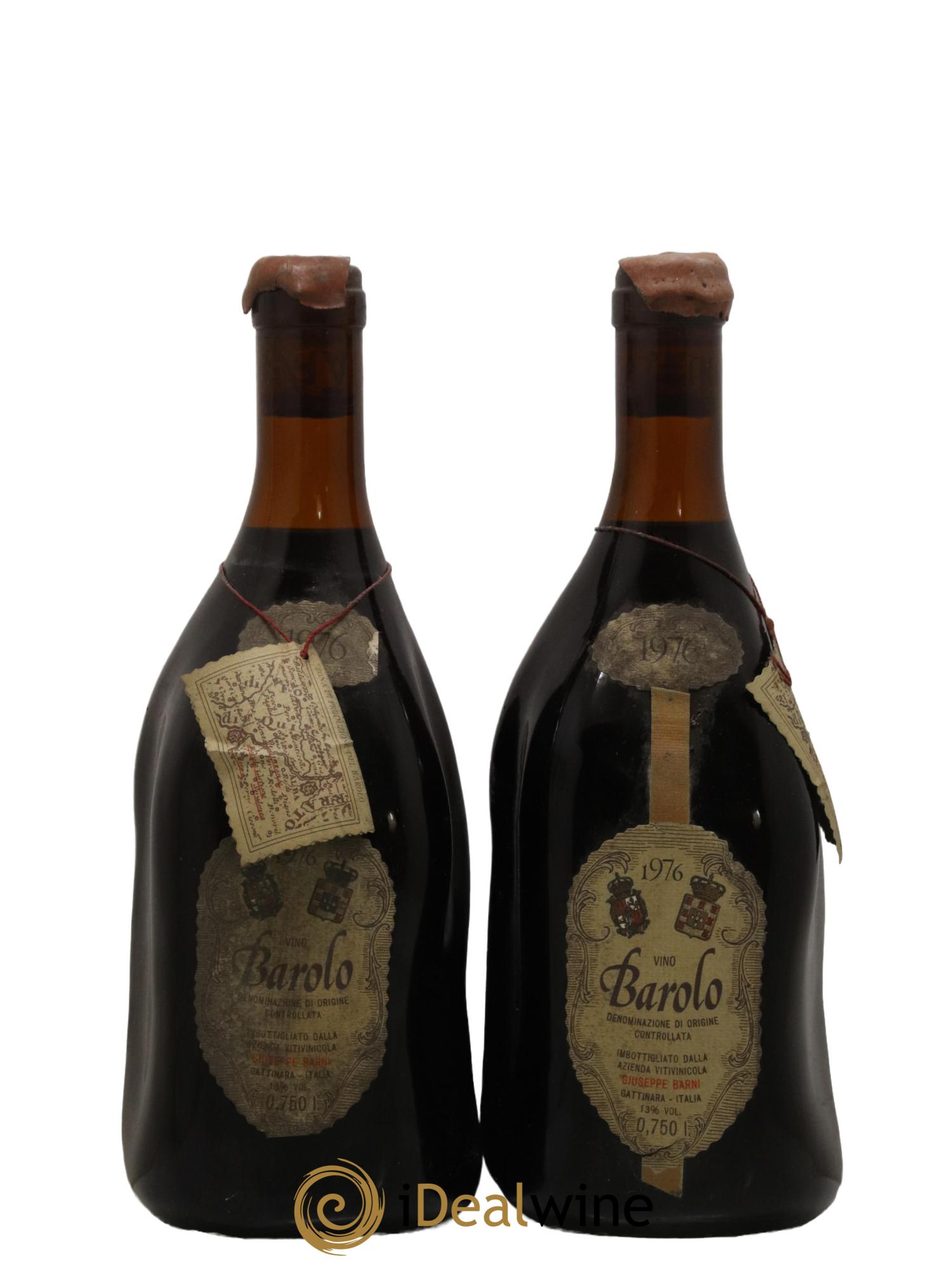 Barolo Giuseppe Barni 1976 - Lot de 2 bouteilles - 0