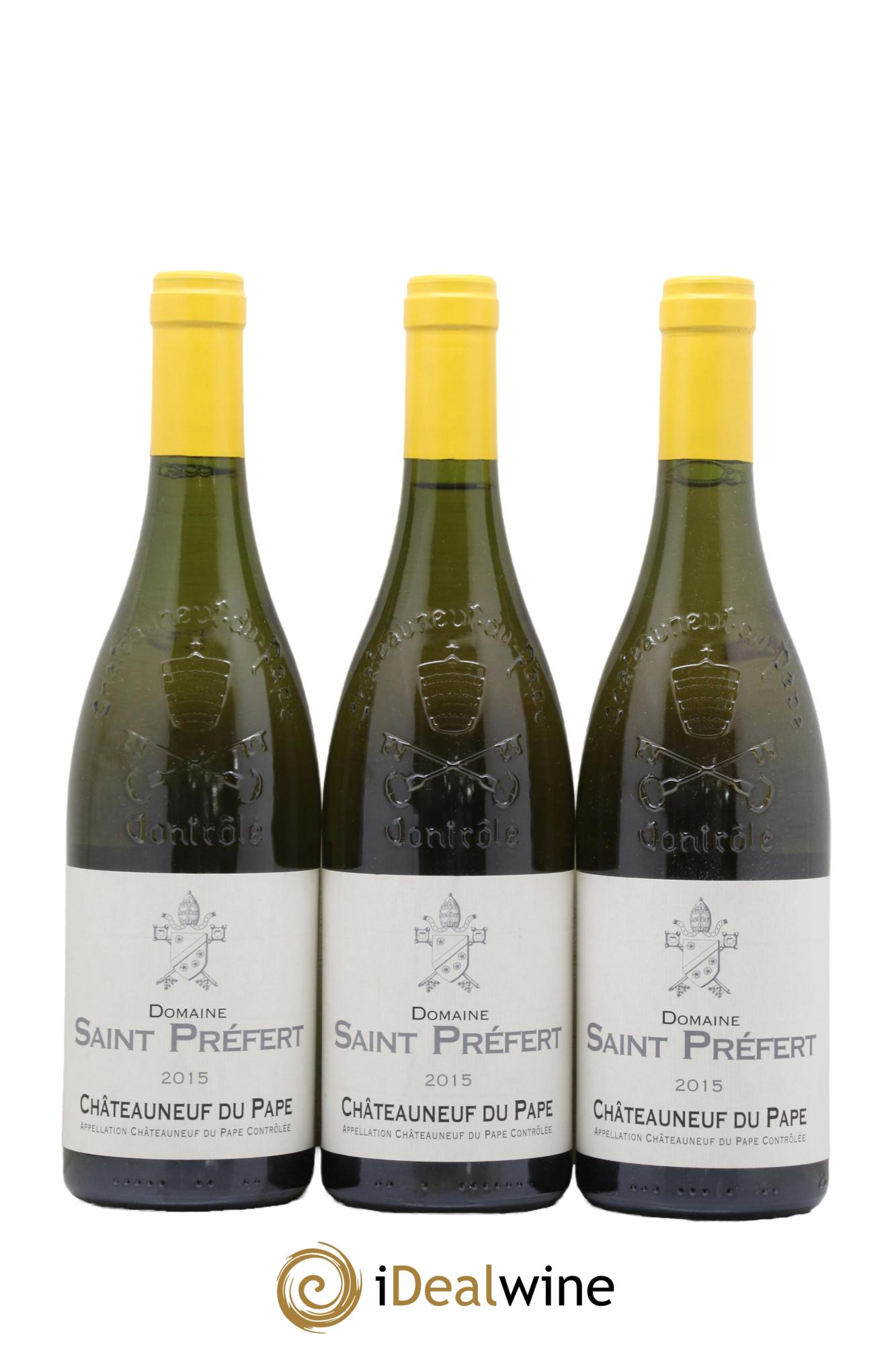 Châteauneuf-du-Pape Domaine de Saint Préfert 2015 - Lot de 3 bouteilles - 0