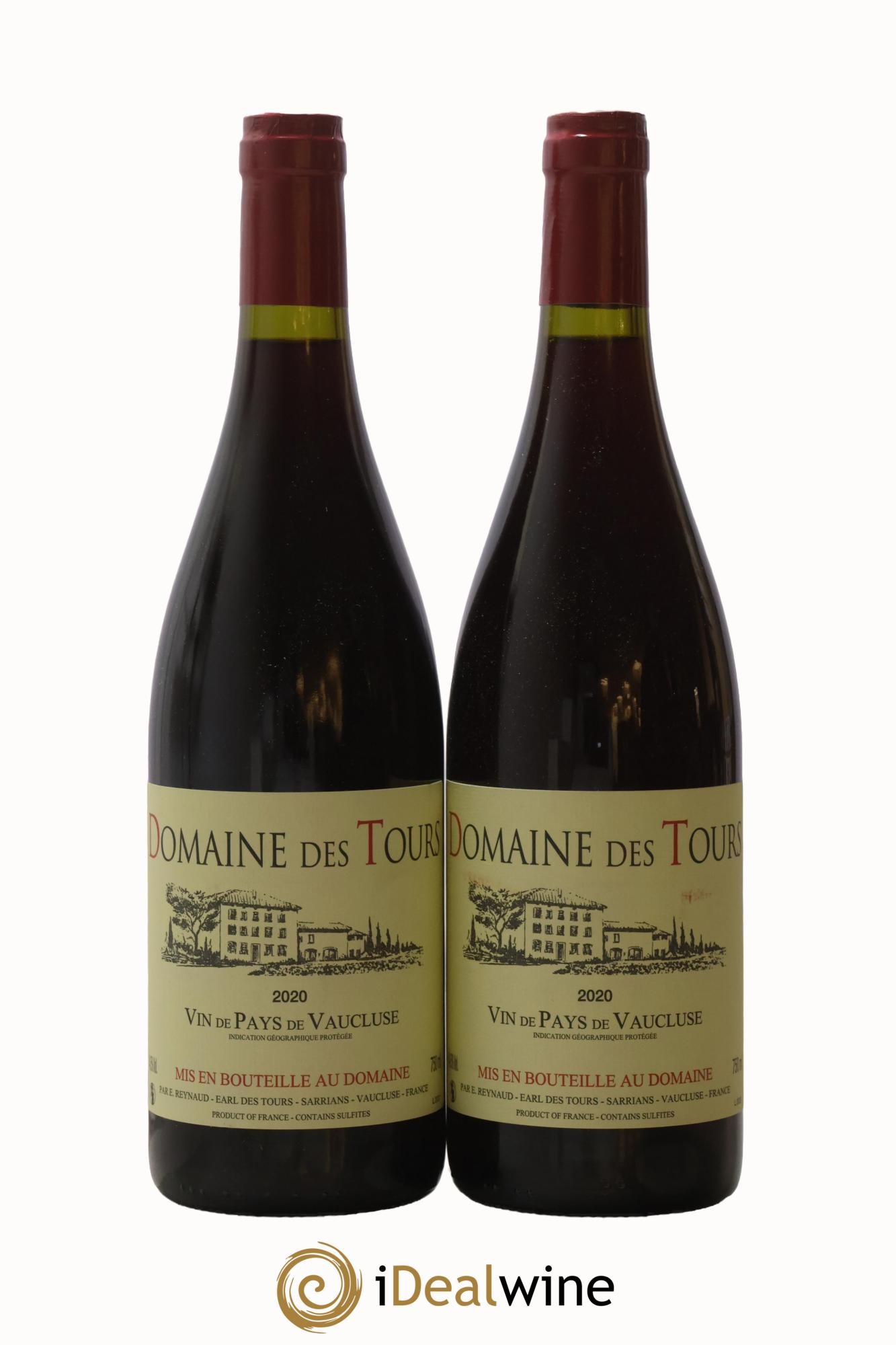 Vaucluse (Vin de Pays de Vaucluse) Domaine des Tours Emmanuel Reynaud 2020 - Lot de 2 bouteilles - 0