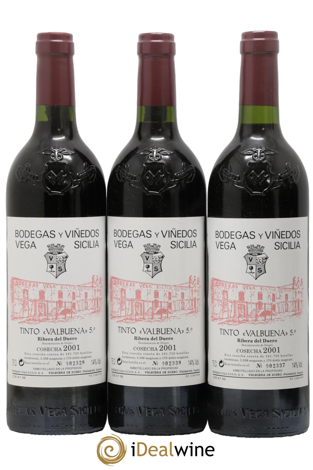 Ribera Del Duero DO Vega Sicilia Valbuena 5 ano Famille Alvarez  2001 - Lotto di 12 bottiglie - 3