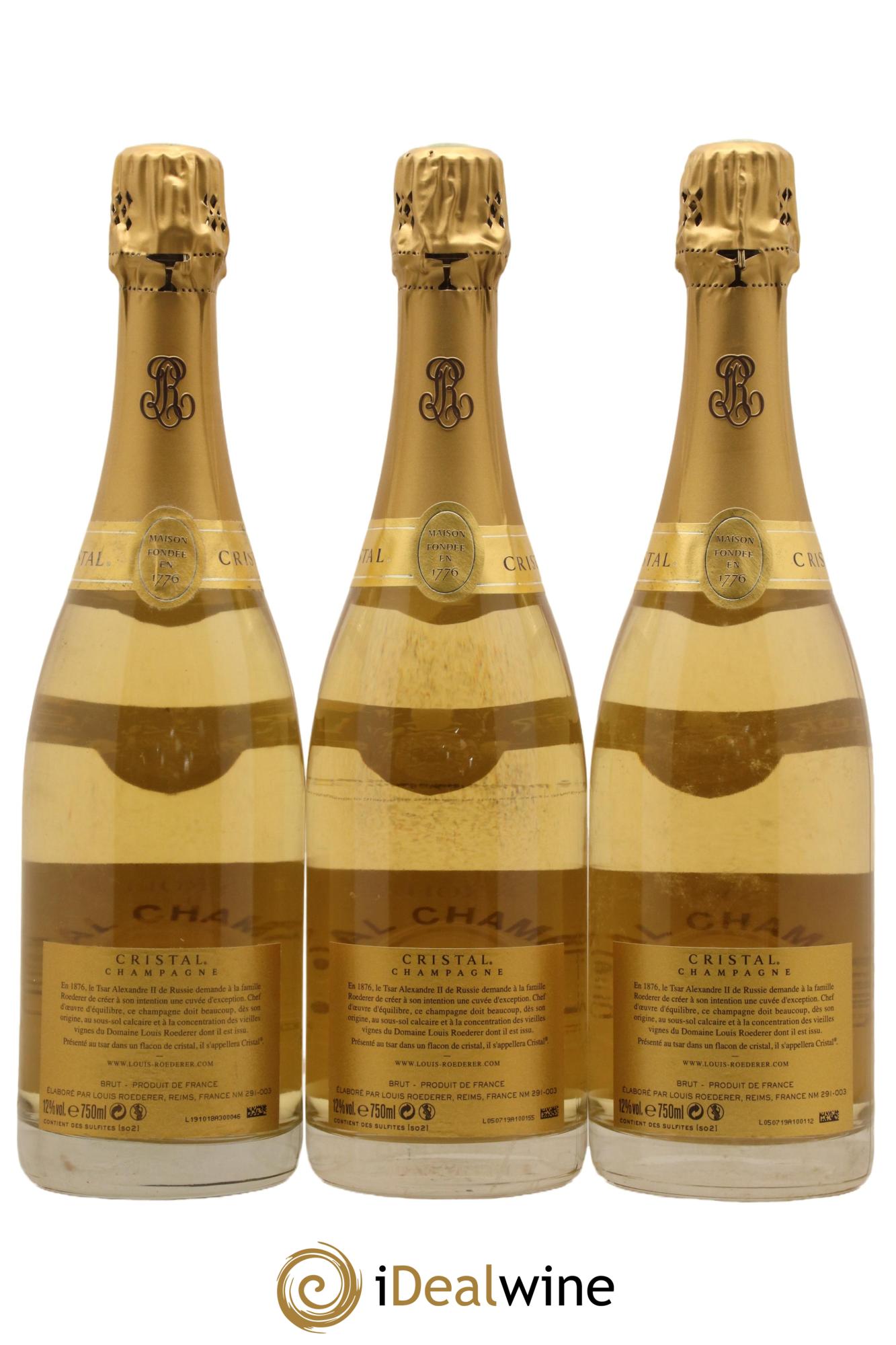 Cristal Louis Roederer 2008 - Lot de 3 bouteilles - 1