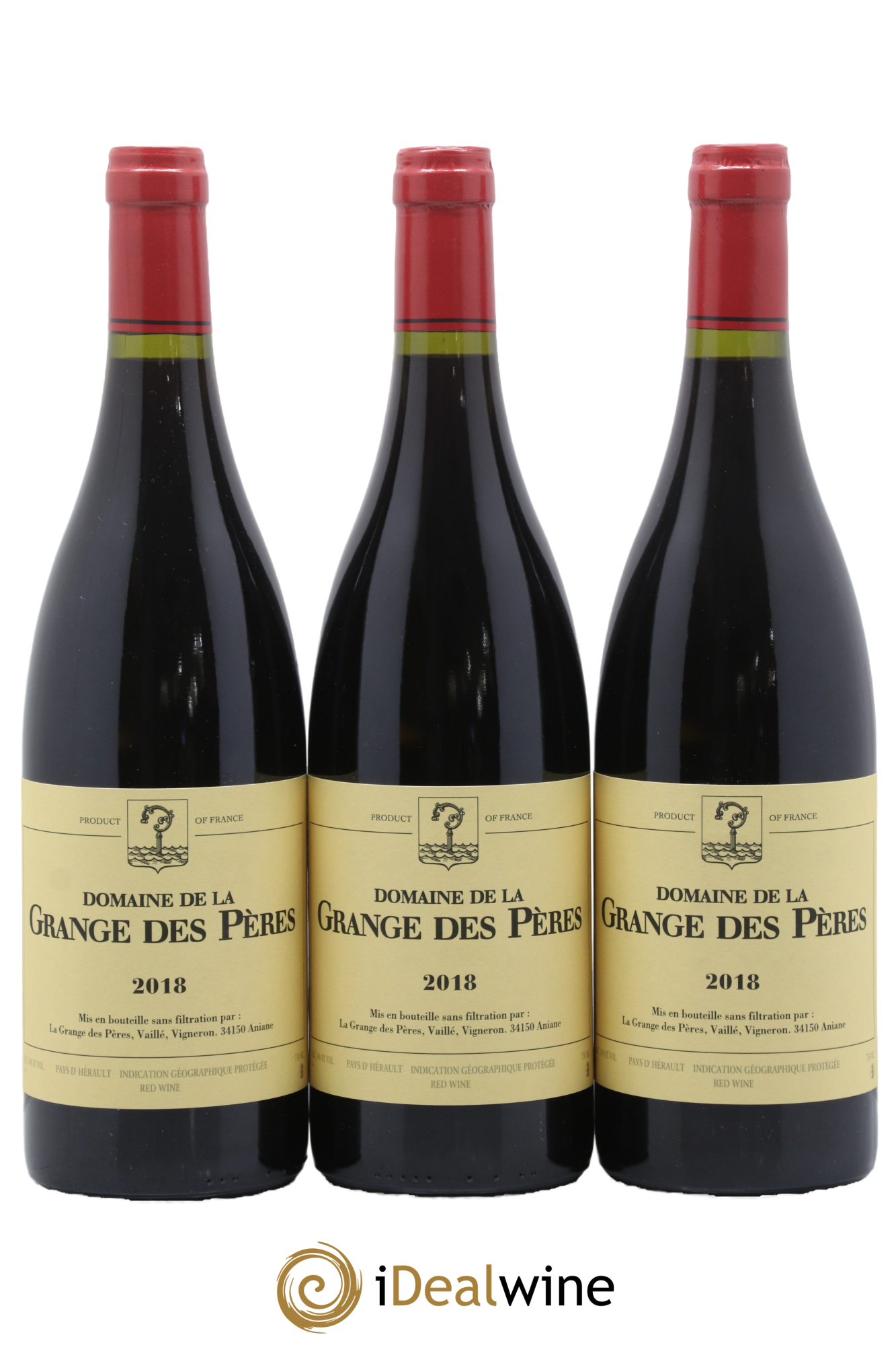 Pays d'Hérault Grange des Pères Laurent Vaillé 2018 - Lot de 3 bouteilles - 0