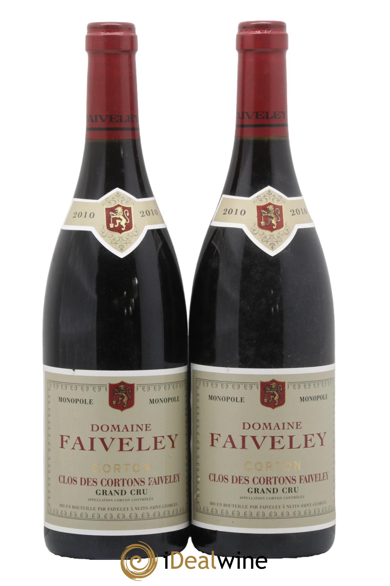 Corton Grand Cru Clos des Cortons Faiveley  2010 - Lot of 2 bottles - 0