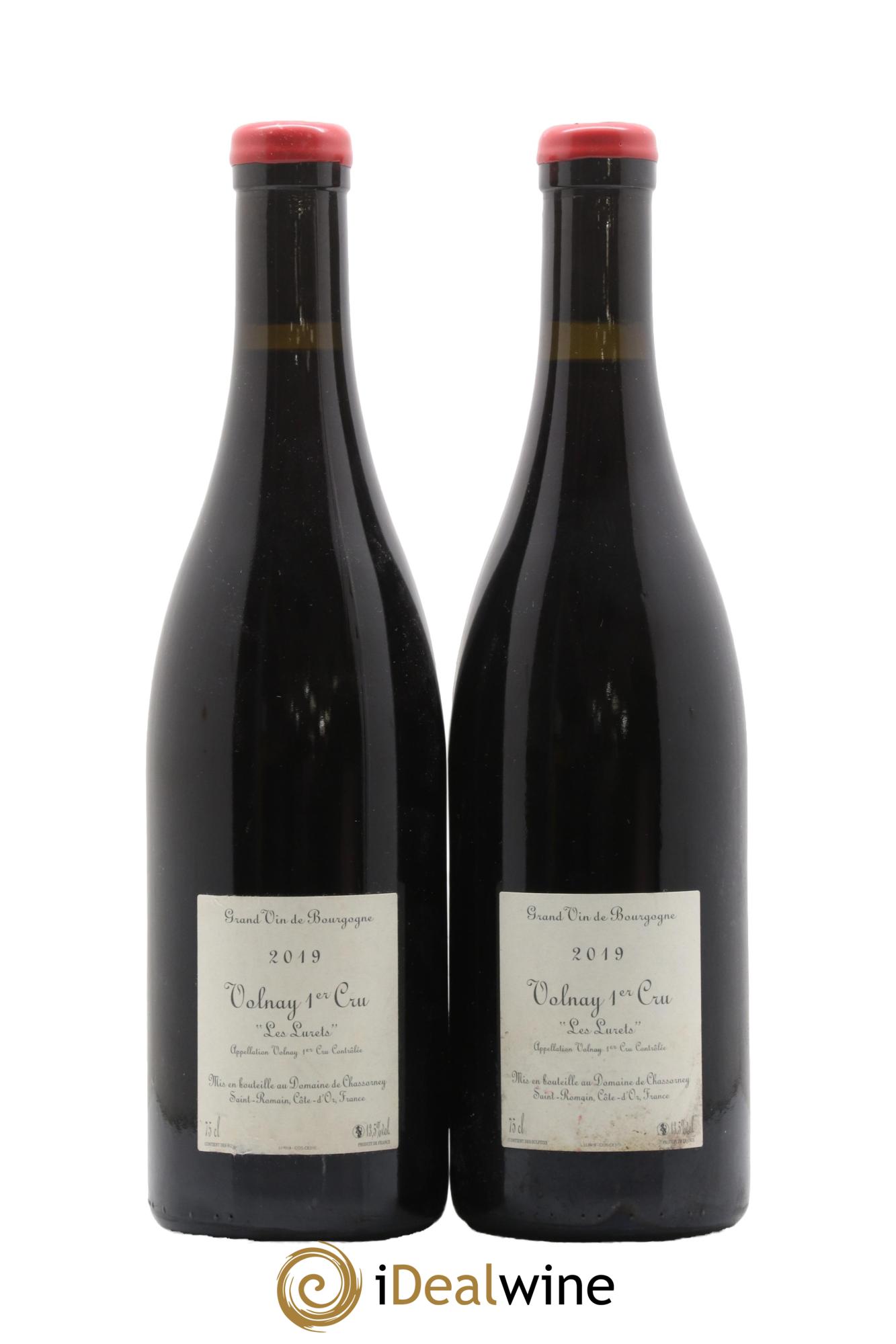 Volnay 1er Cru Les Lurets Domaine de Chassorney - Frédéric Cossard 2019 - Lotto di 2 bottiglie - 1