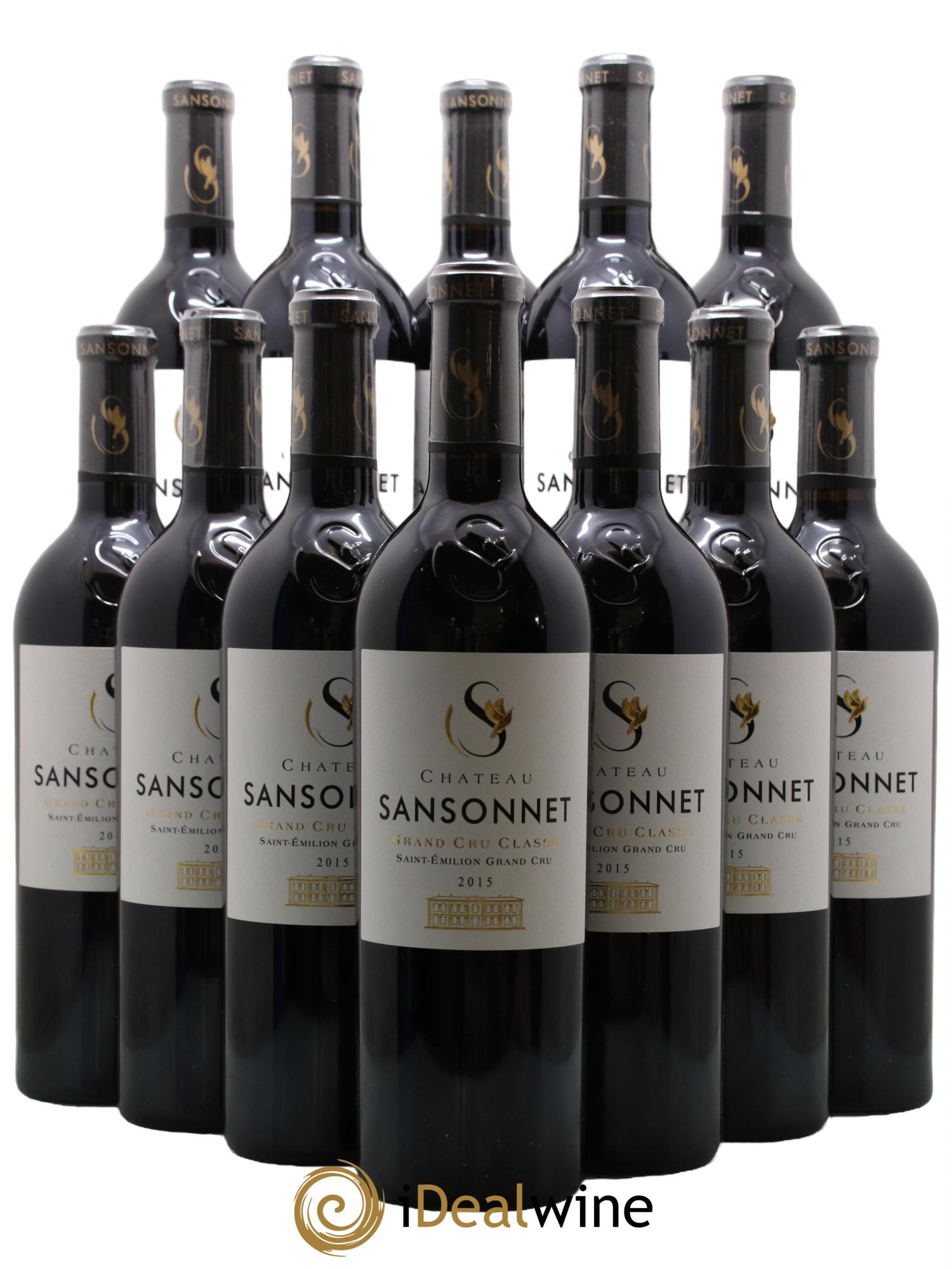 Château Sansonnet Grand Cru Classé 2015 - Lot de 12 bouteilles - 0