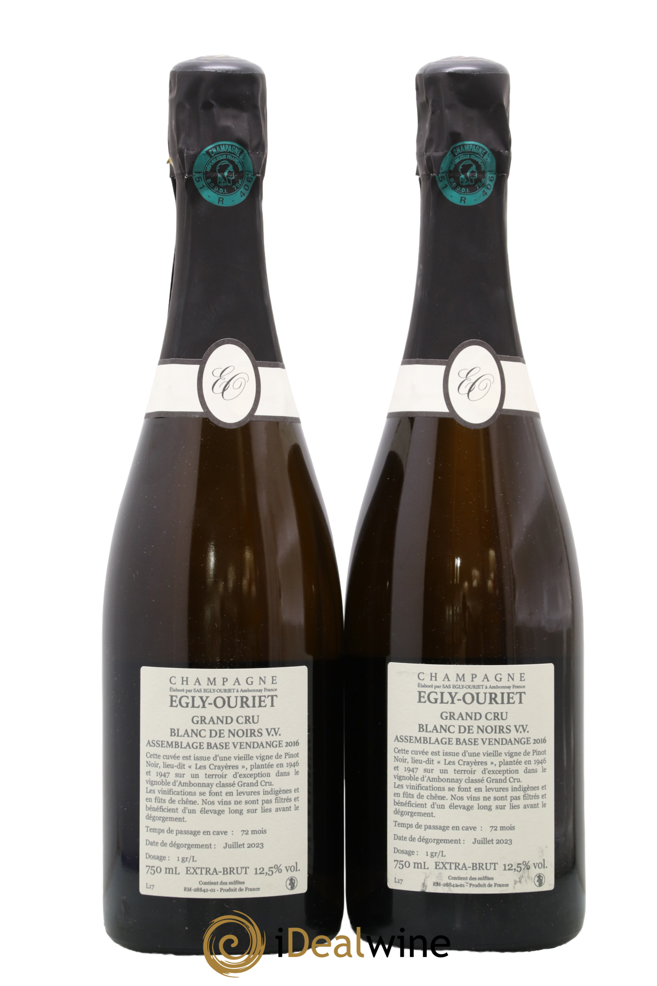 Blanc de Noirs Les Crayères Vieilles vignes Egly-Ouriet - Lot de 2 bouteilles - 1