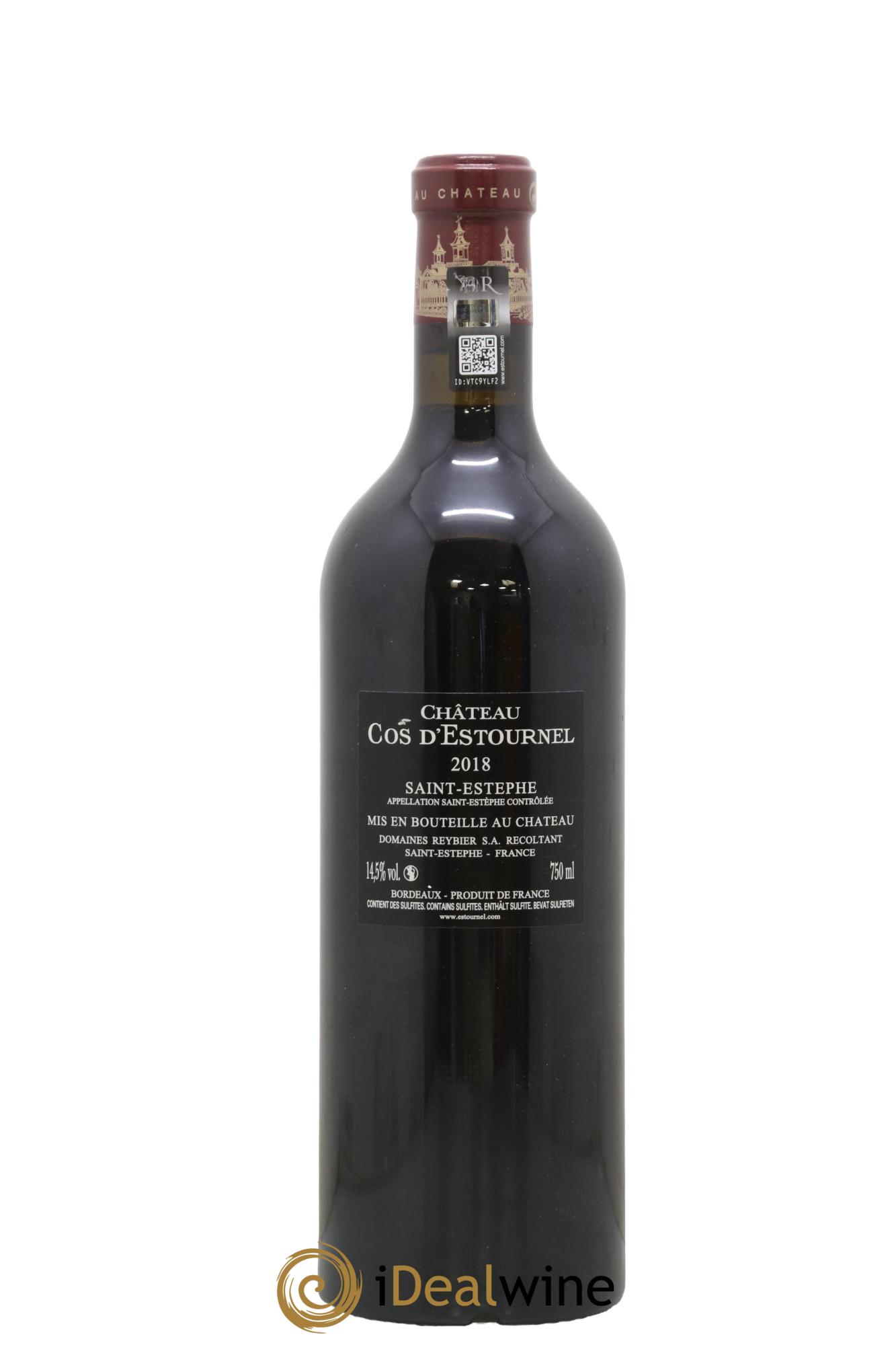 Cos d'Estournel 2ème Grand Cru Classé 2018 - Lot of 1 bottle - 1