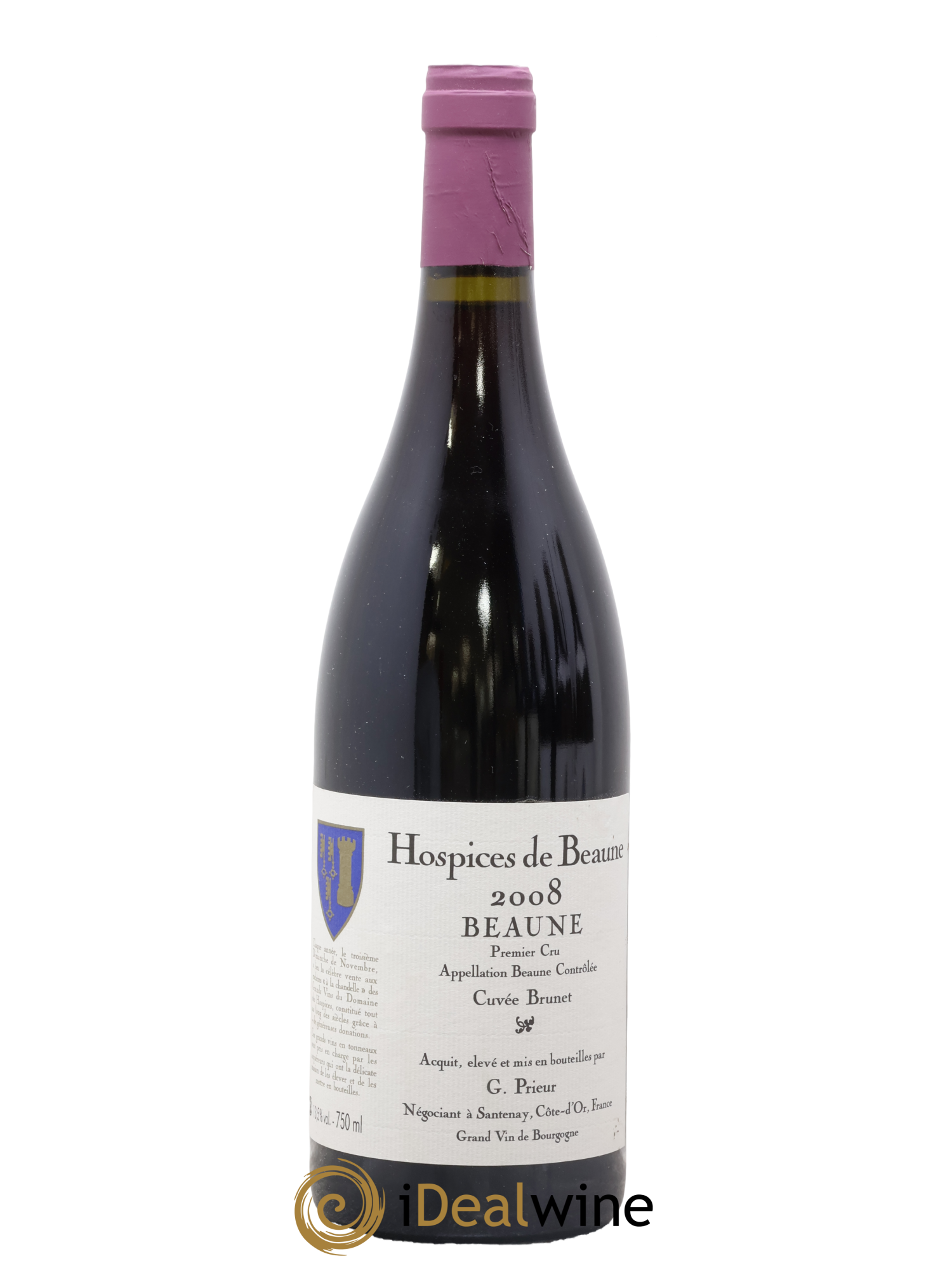 Beaune Cuvée Brunet G Prieur Hospices de Beaune 2008 - Lot de 1 bouteille - 0