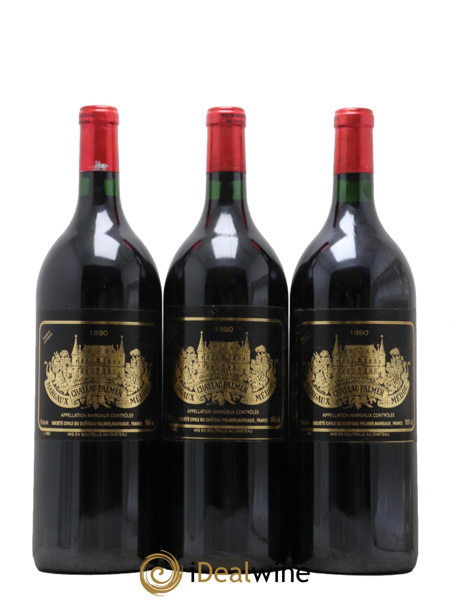 Château Palmer 3ème Grand Cru Classé 1990 - Lot de 3 magnums - 0