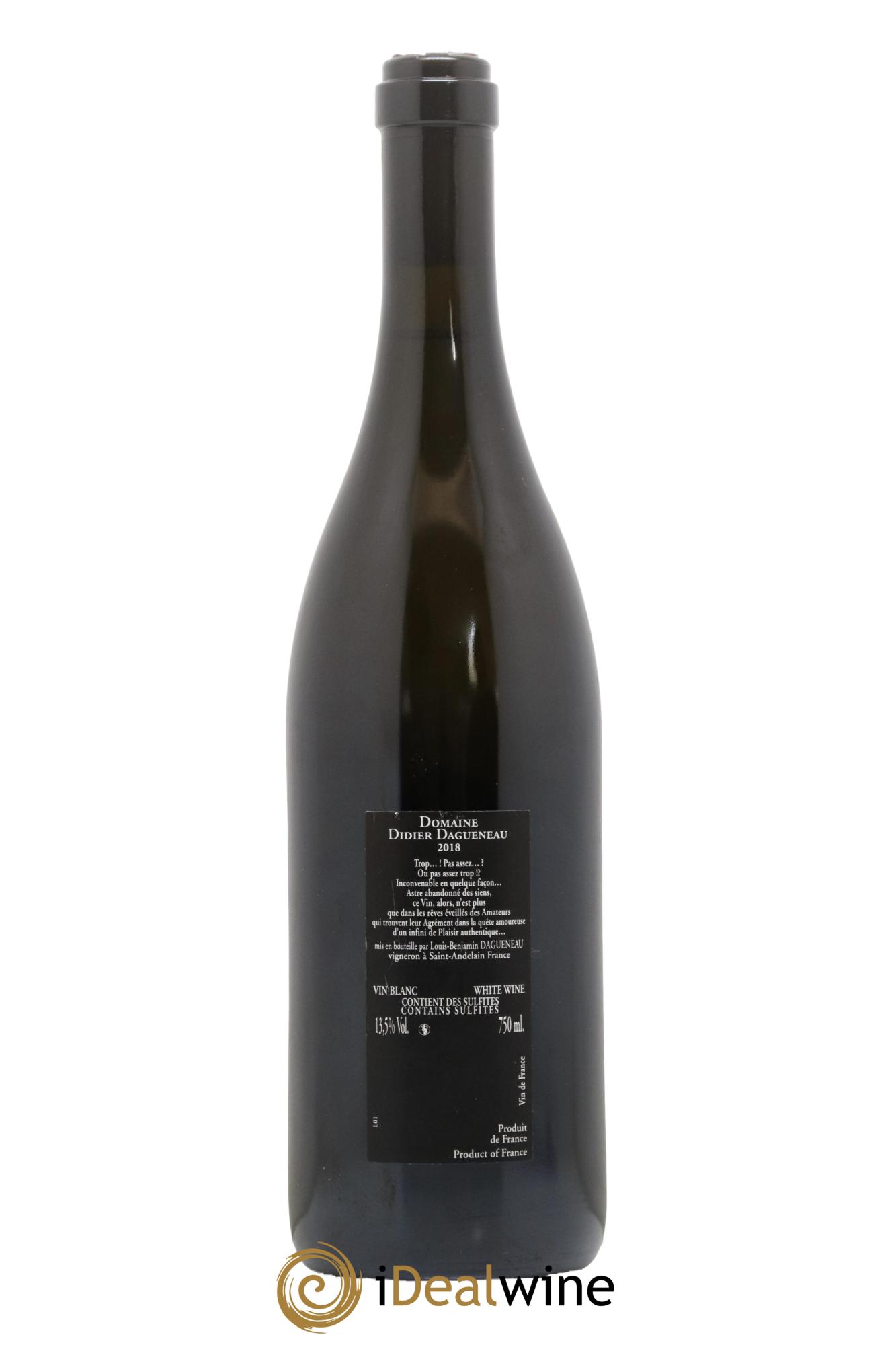 Vin de France (anciennement Pouilly-Fumé) Silex Dagueneau (Domaine Didier - Louis-Benjamin) 2018 - Lot de 1 bouteille - 1