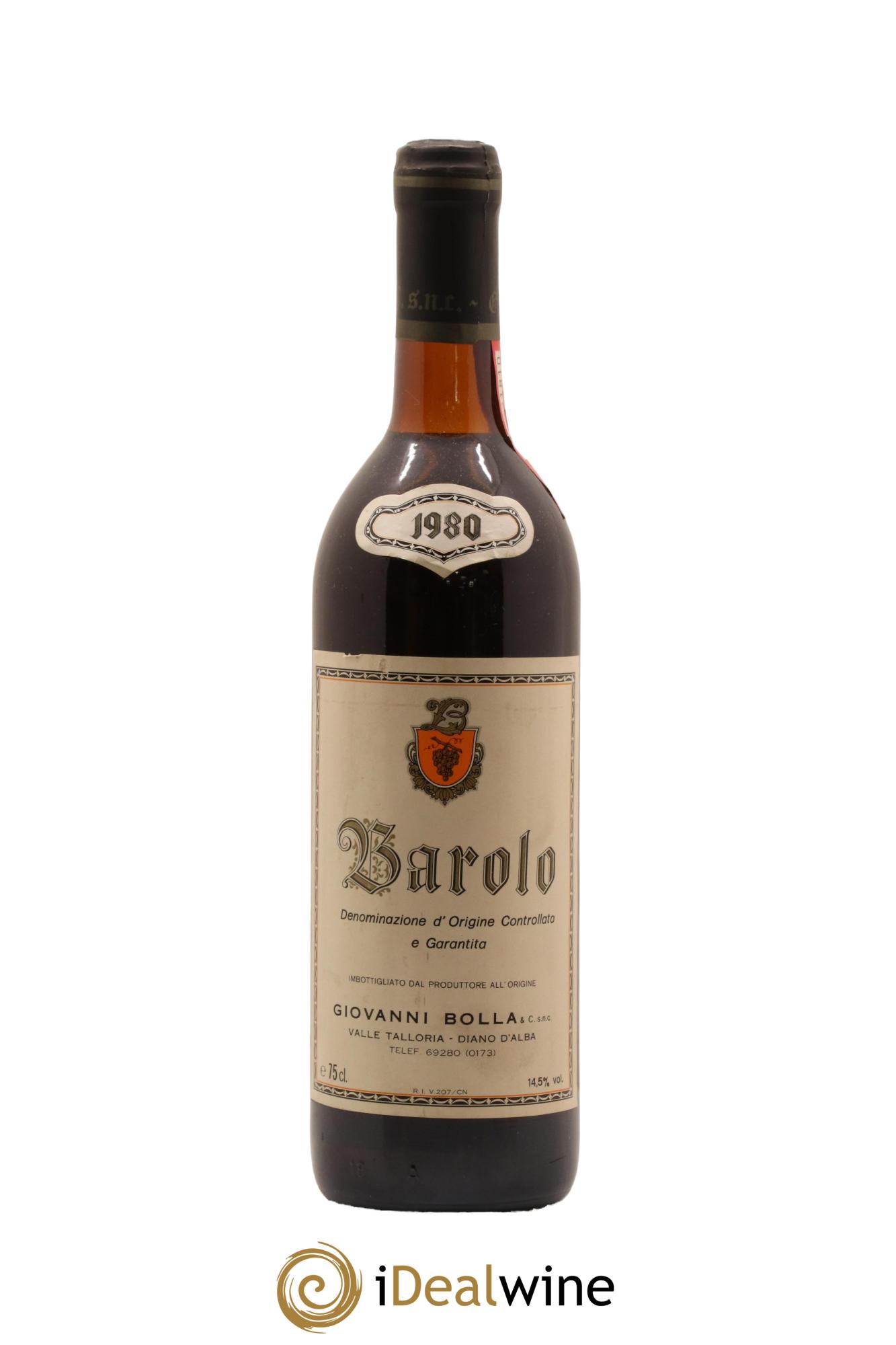 Barolo Giovanni Bolla 1980 - Lot de 1 bouteille - 0