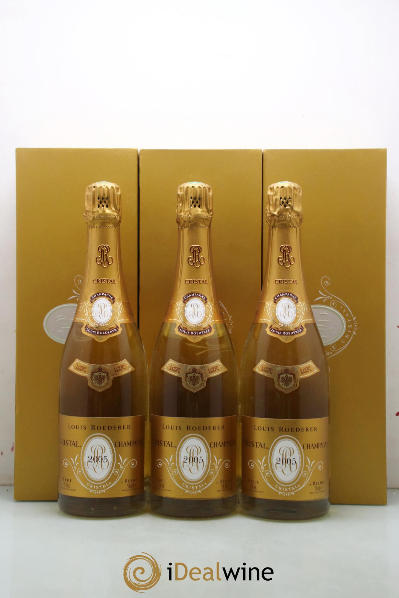Cristal Louis Roederer 2005 - Lot of 3 bottles - 0