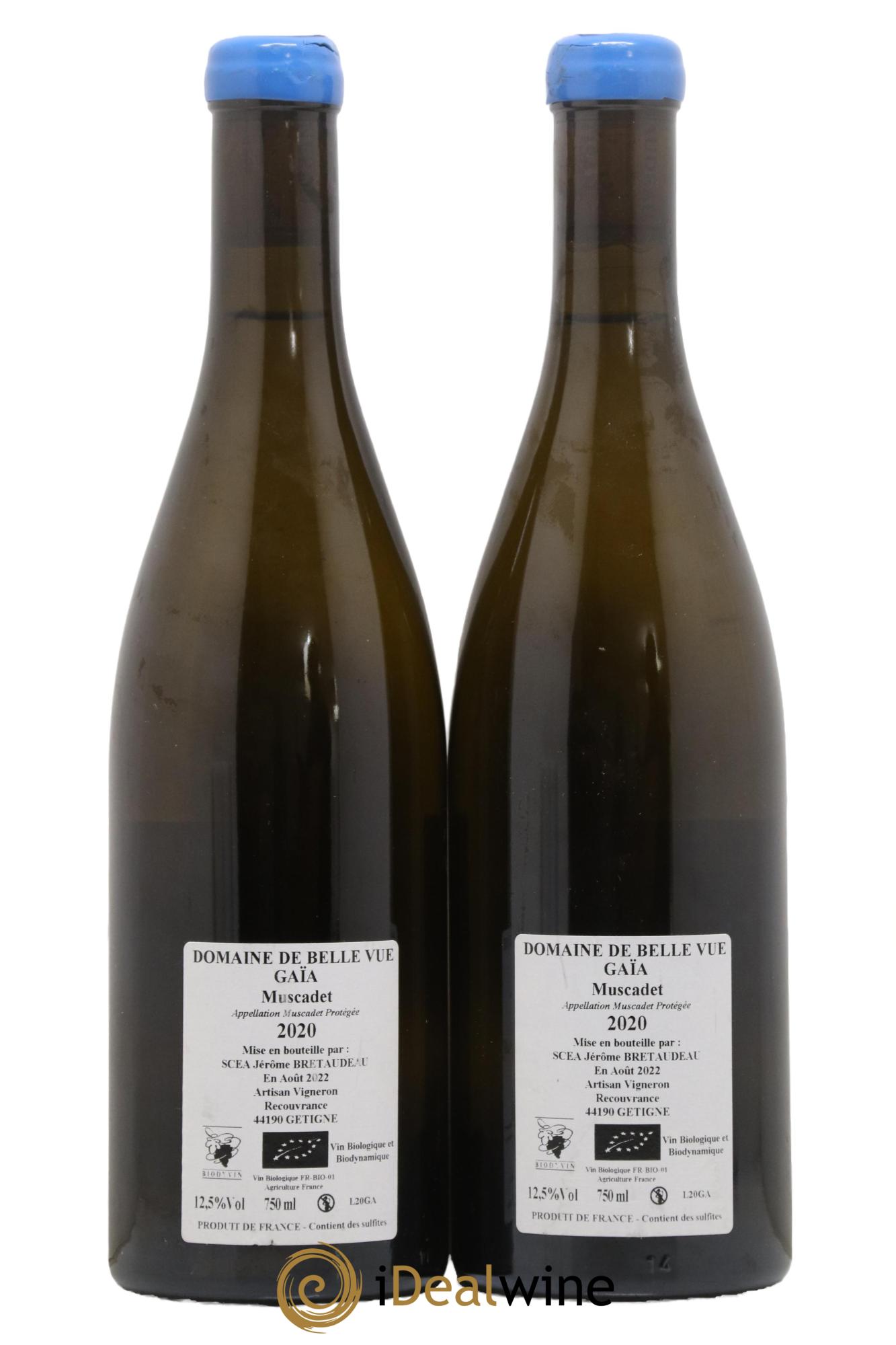 Muscadet-Sèvre-et-Maine Gaia Jérôme Bretaudeau - Domaine de Bellevue 2020 - Lot de 2 bouteilles - 1