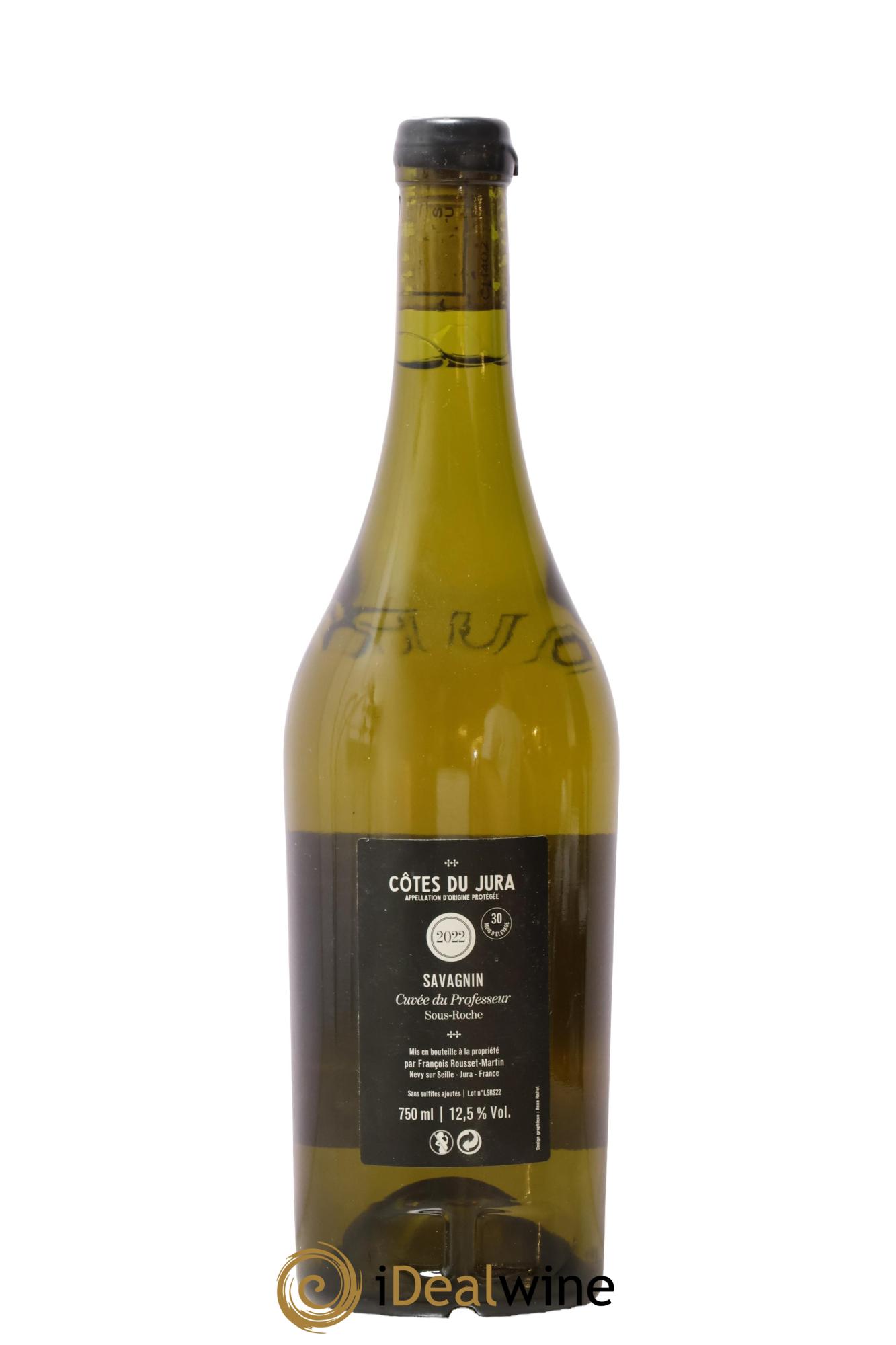 Côtes du Jura Savagnin Cuvée du Professeur François Rousset Martin 2022 - Lot de 1 bouteille - 1