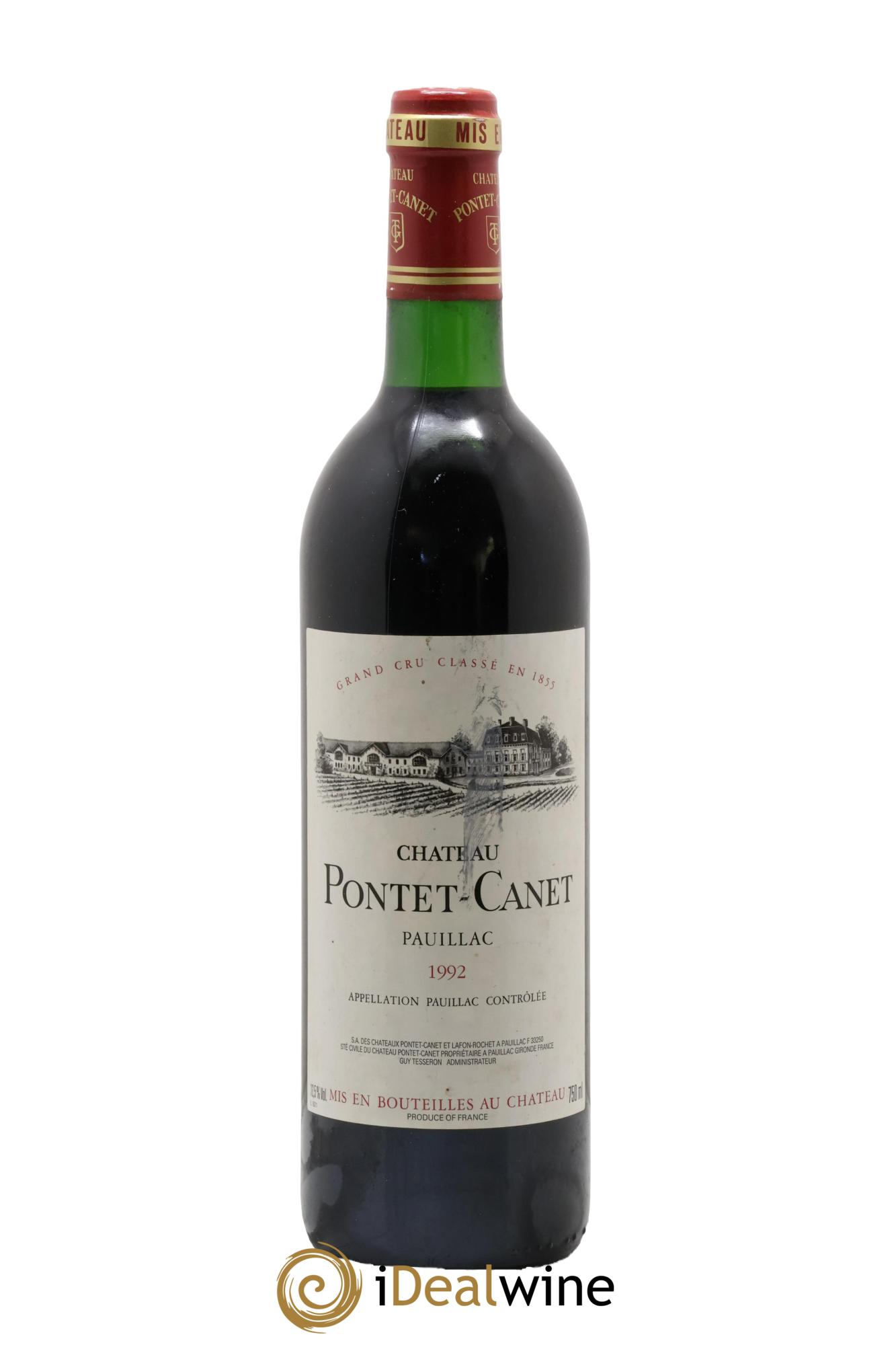 Château Pontet Canet 5ème Grand Cru Classé 1992 - Lot de 1 bouteille - 0