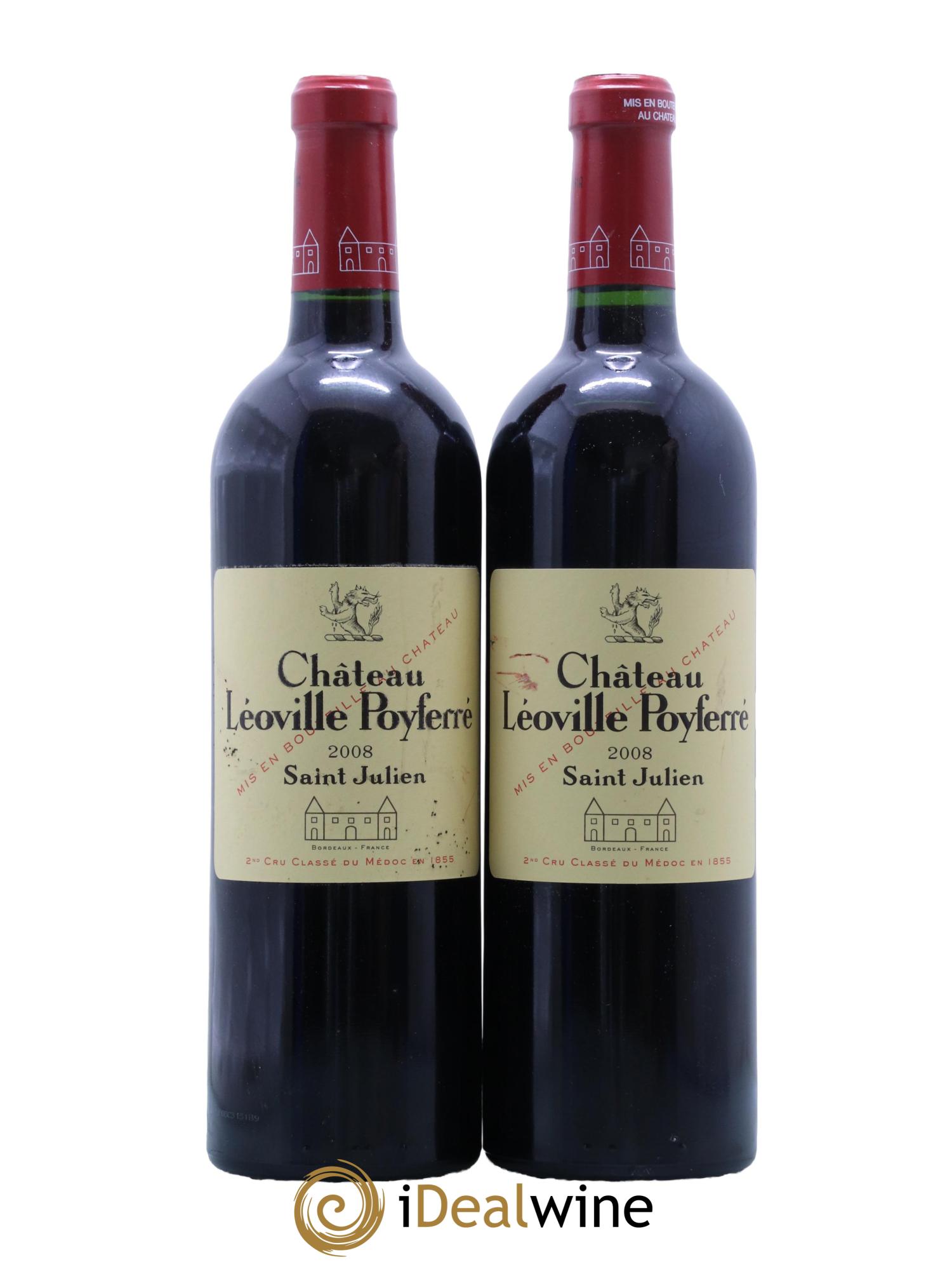 Château Léoville Poyferré 2ème Grand Cru Classé 2008 - Lot de 2 bouteilles - 0