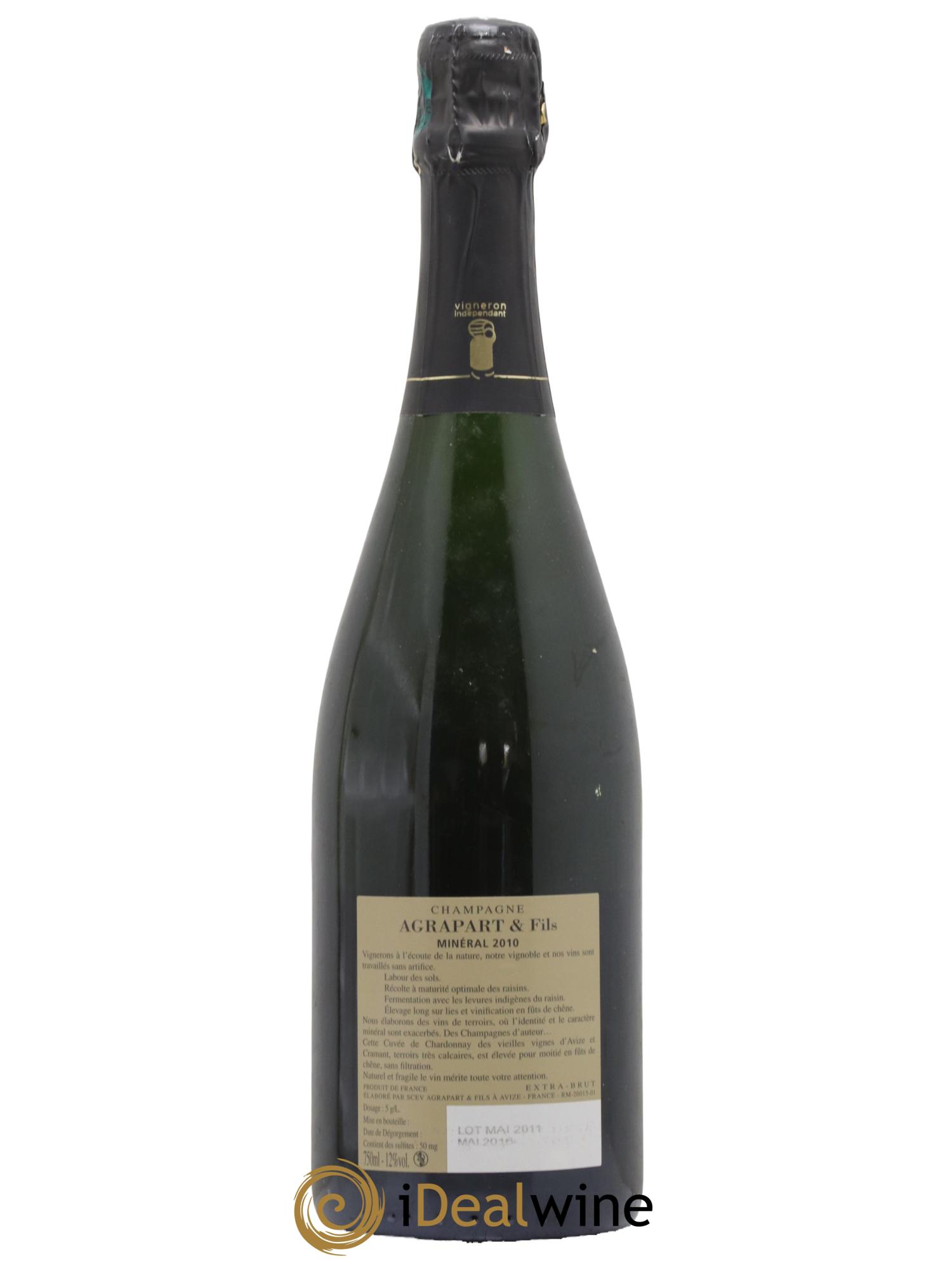 Minéral Blanc de Blancs  Extra-Brut Agrapart & Fils 2010 - Lot of 1 bottle - 1
