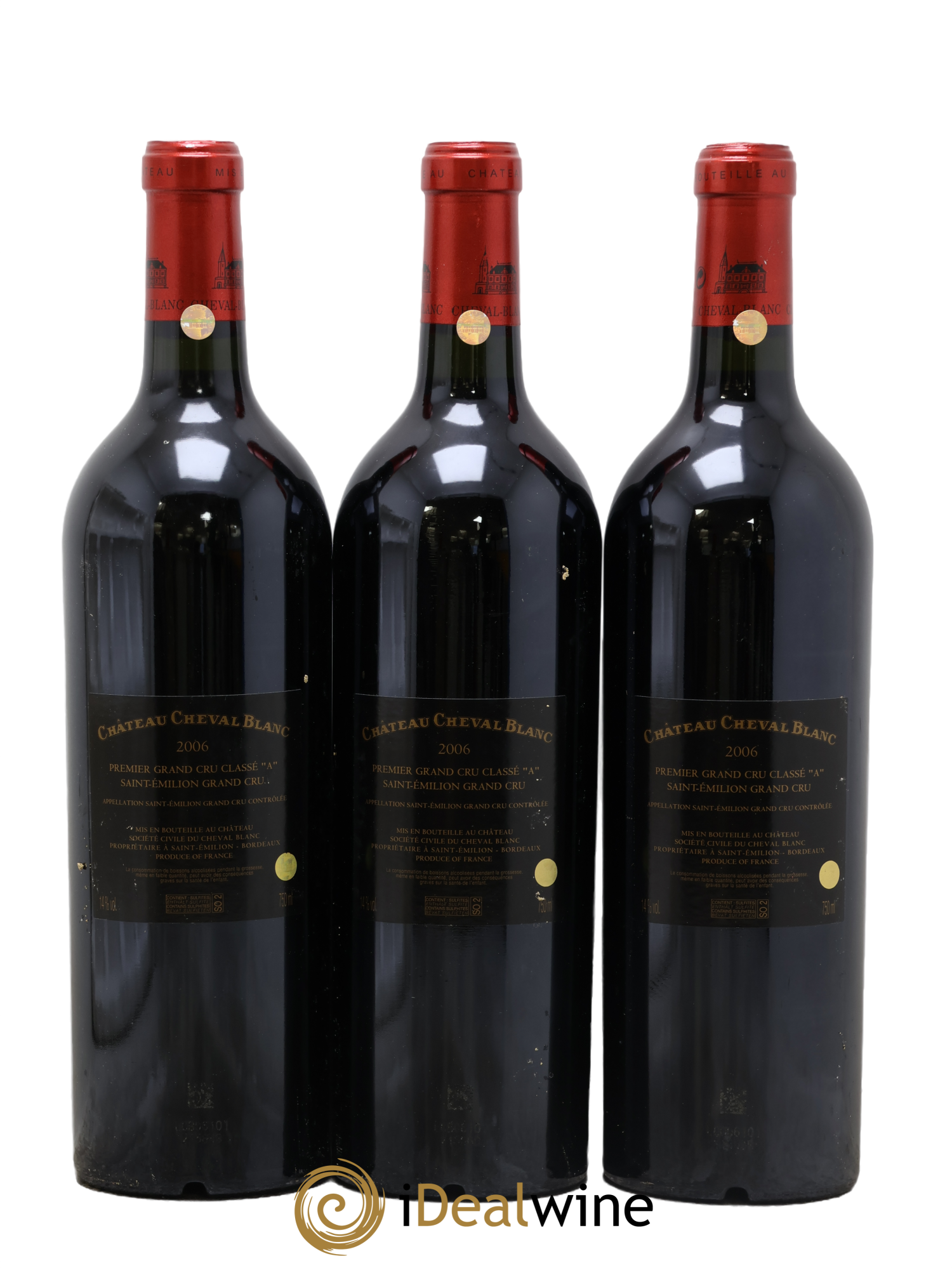 Château Cheval Blanc 1er Grand Cru Classé A 2006 - Lot de 3 bouteilles - 1