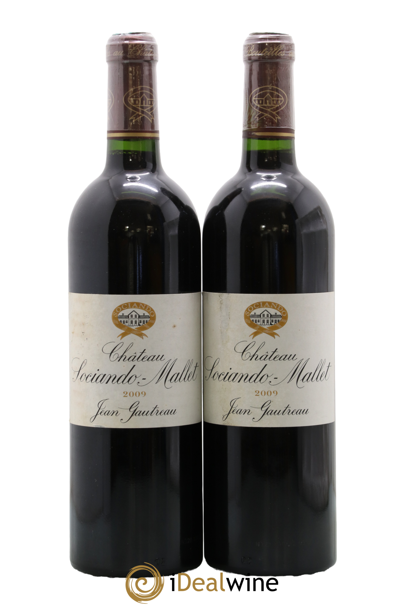 Château Sociando Mallet 2009 - Lot of 2 bottles - 0