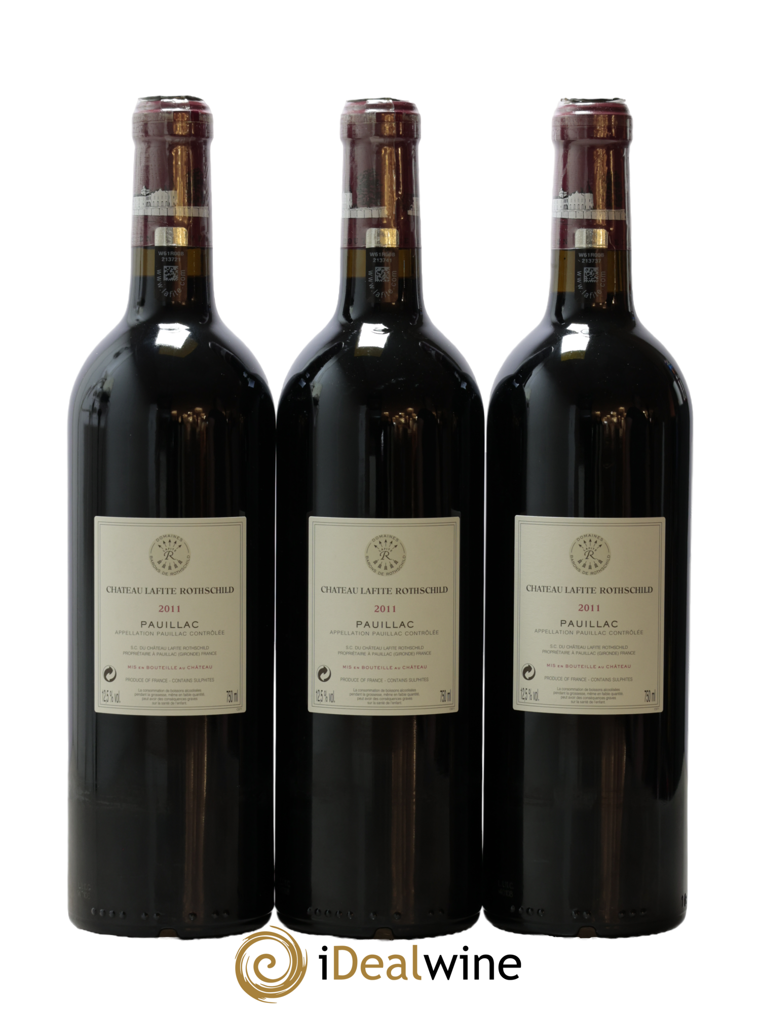Château Lafite Rothschild 1er Grand Cru Classé 2011 - Lot de 3 bouteilles - 1