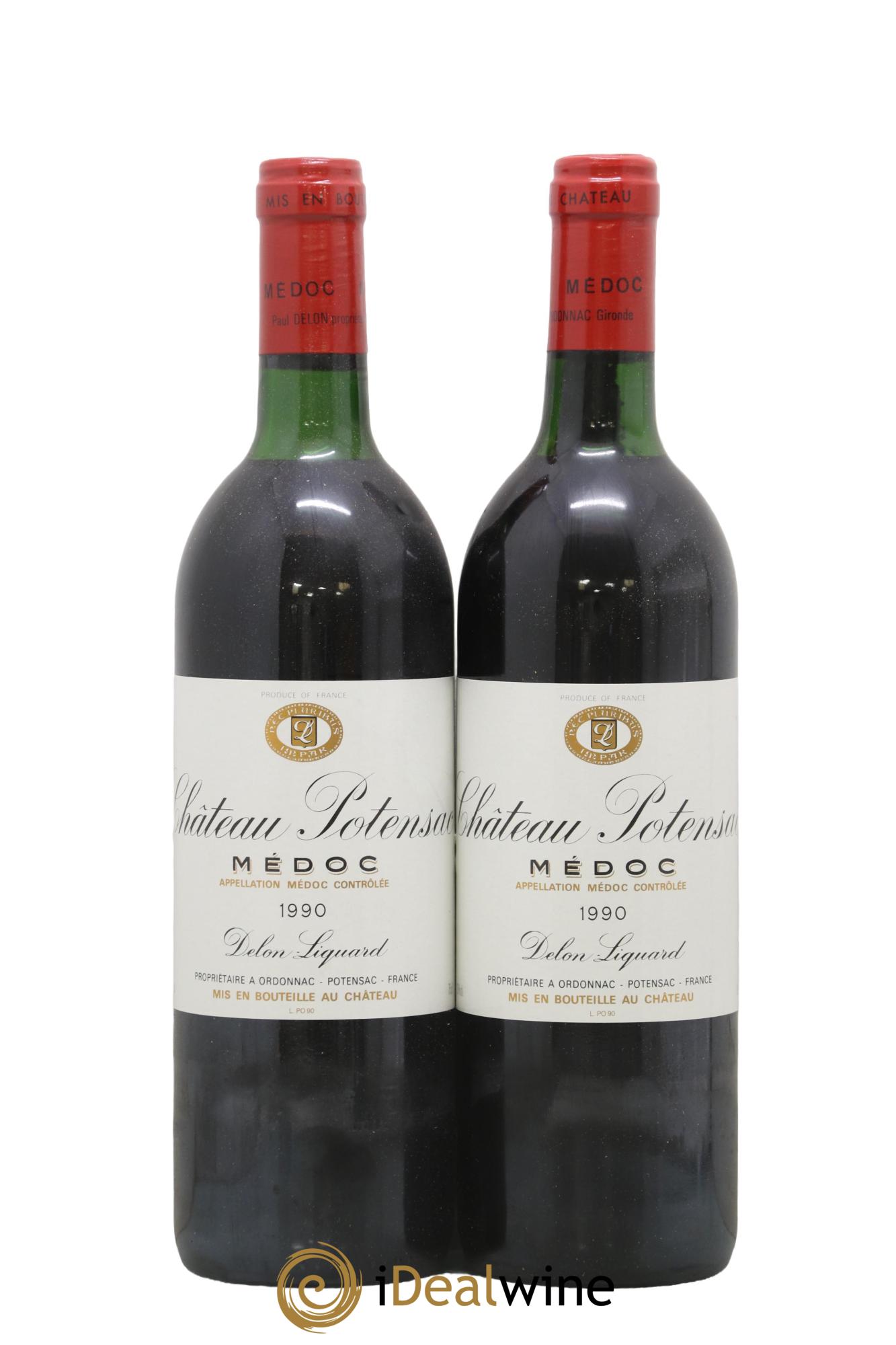 Château Potensac 1990 - Lot de 2 bouteilles - 0