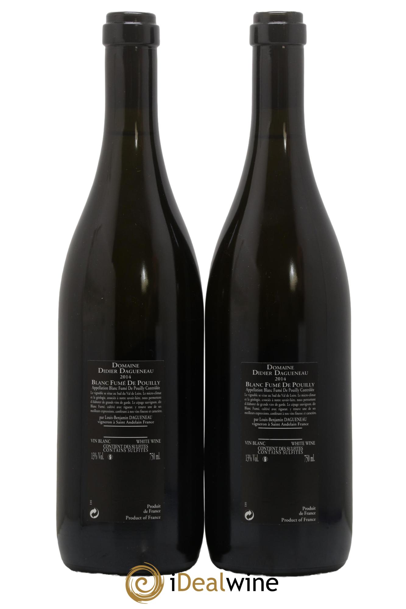 Vin de France (anciennement Pouilly-Fumé) Silex Dagueneau (Domaine Didier - Louis-Benjamin) 2014 - Lot of 2 bottles - 1