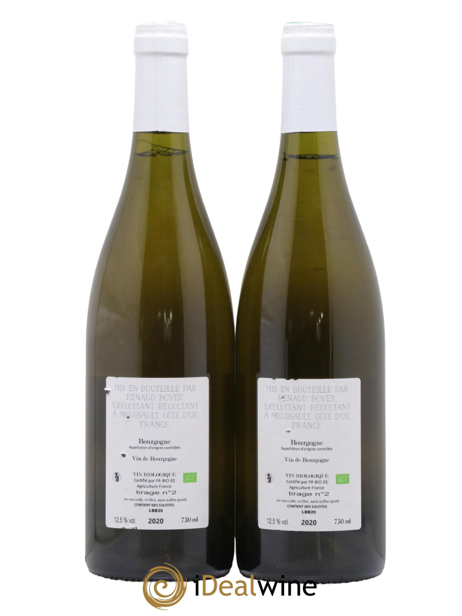 Bourgogne Les Riaux Renaud Boyer Tirage Numero 2 2020 - Lot de 2 bouteilles - 1
