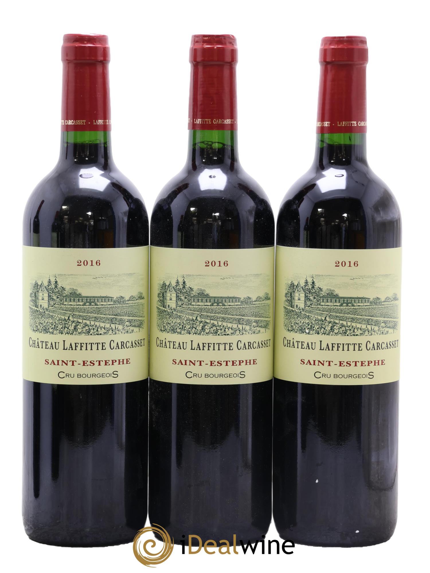 Château Laffitte Carcasset Cru Bourgeois 2016 - Lot de 3 bouteilles - 0