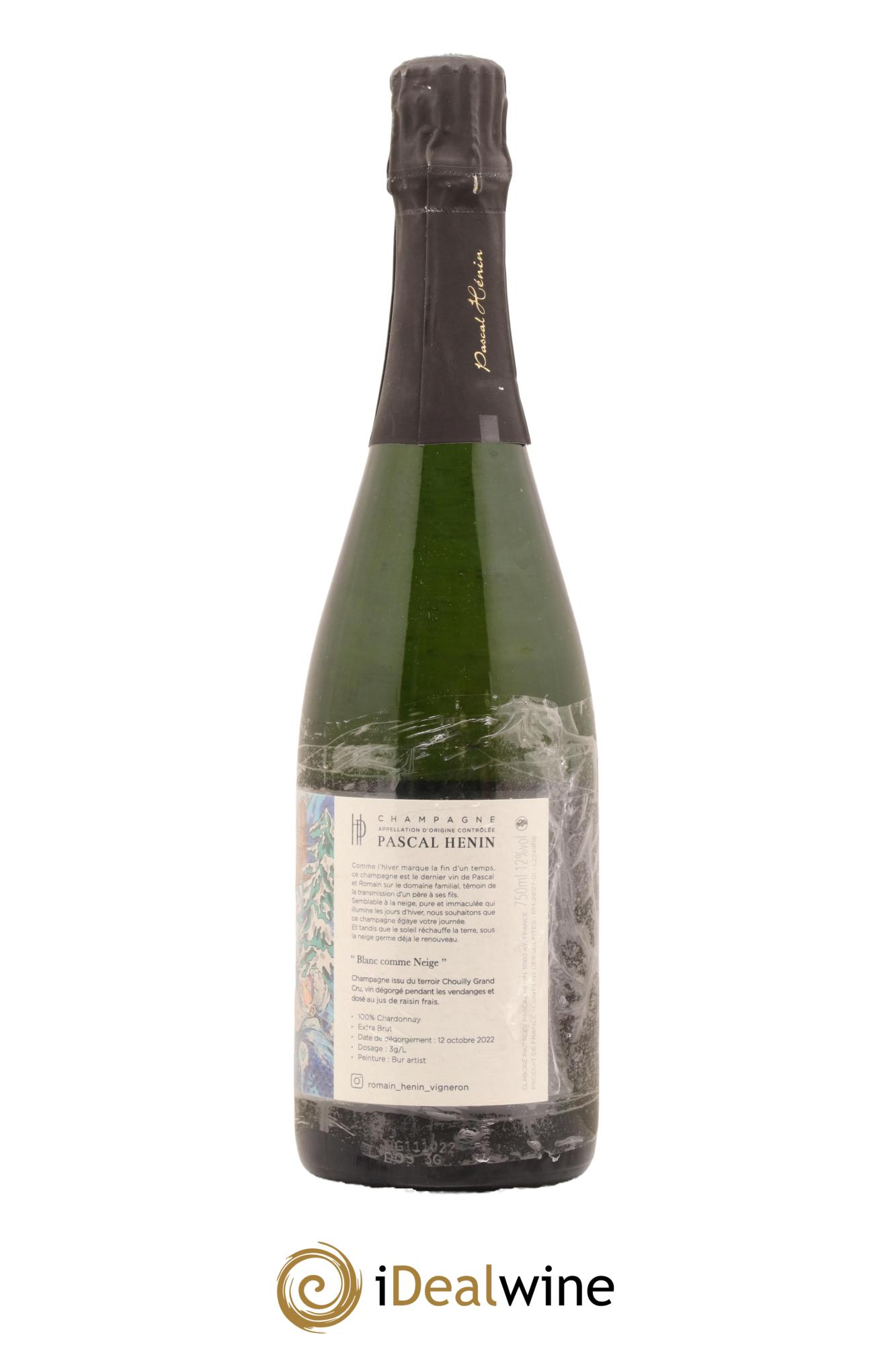 Blanc Comme Neige Pascal Henin - Romain Henin - Lot de 1 bouteille - 1