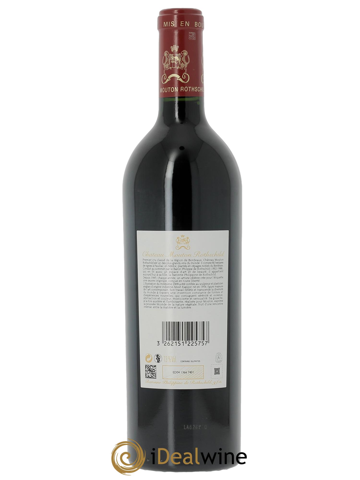 Château Mouton Rothschild 1er Grand Cru Classé  2009 - Lot of 1 bottle - 1