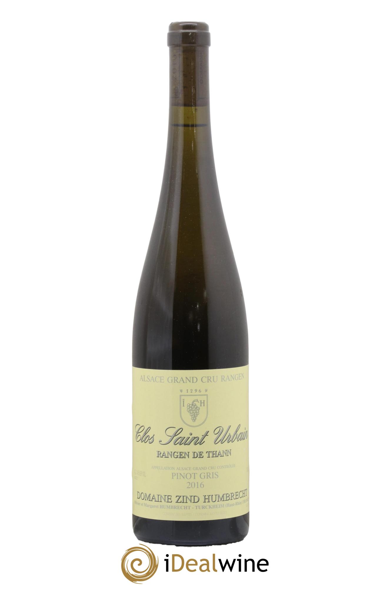 Alsace Pinot Gris Grand Cru Rangen de Thann Clos Saint-Urbain Zind-Humbrecht (Domaine) 2016 - Lot de 1 bouteille - 0